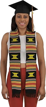 Gradwear Graduation Kente Stole, Handwoven Kente Cloth