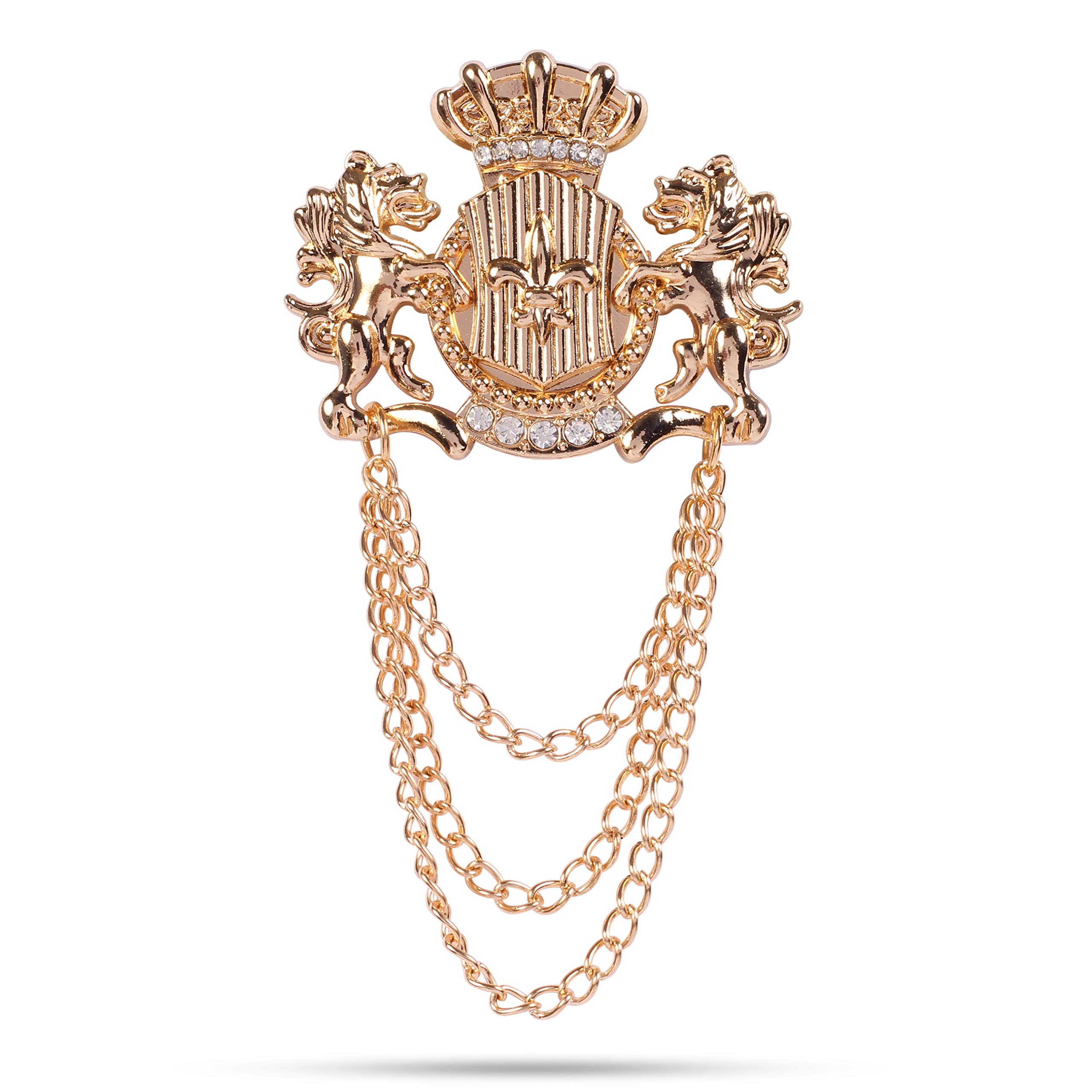 Panjatan Mens Angel Unicorns with Golden Chain Brooch (B07MZ85R43) Amazon Price History, Amazon Price Tracker