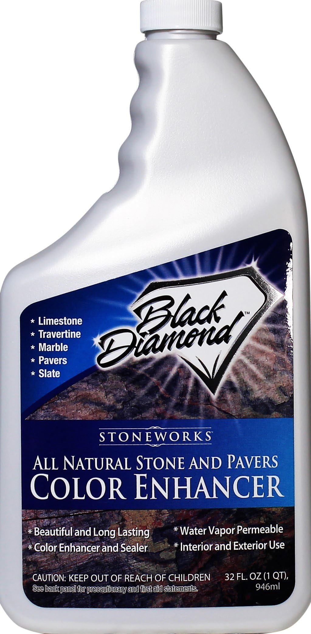 Color Enhancer Sealer for All-Natural Stone and Pavers. Marble, Travertine, Limestone, Granite, Slate, Concrete, Grout, Brick, Block.