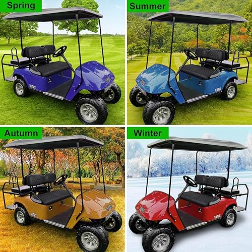 Miniatura 8 de EZGO Fundas de Asiento, Fundas de Asiento de Carrito de Golf para EZGO TXT 1994-2013 y EZGO RXV OEM Asiento Ordinario Cuero Marino Grueso Diamante