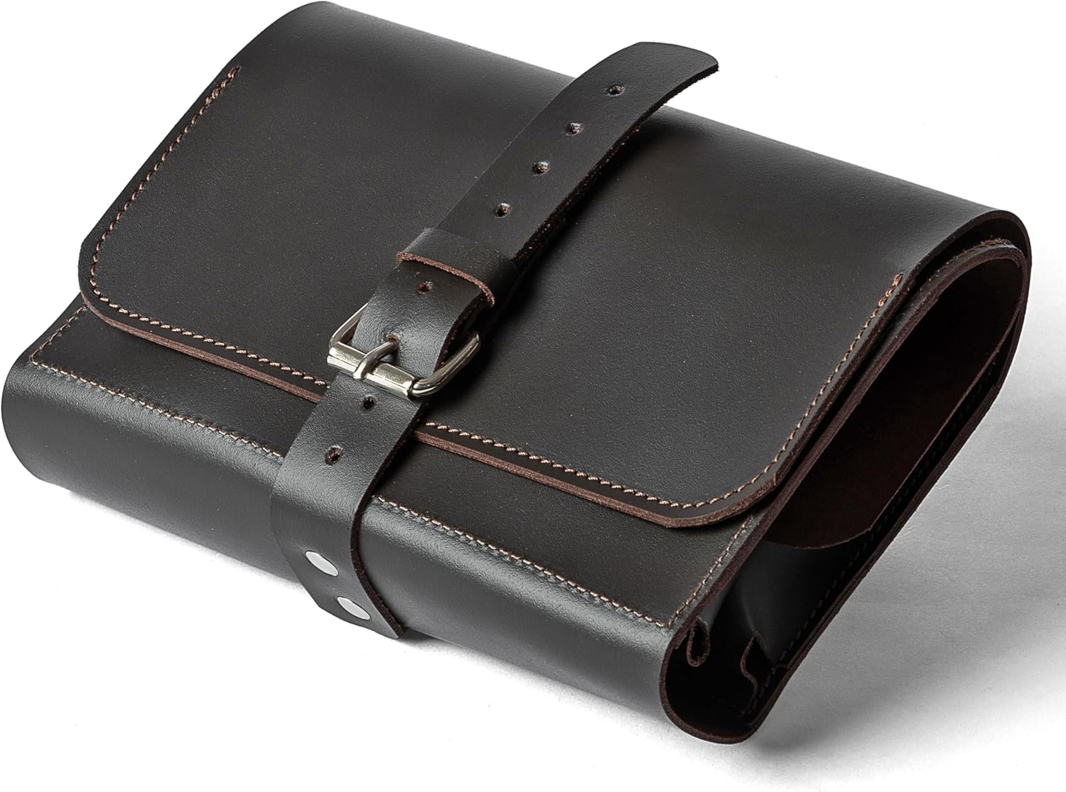 Leather Folding Knife Display Case Organizer – Holds 8 Pocket Knives, Premium Knife Storage Pouch for Collection Protection VB8BR