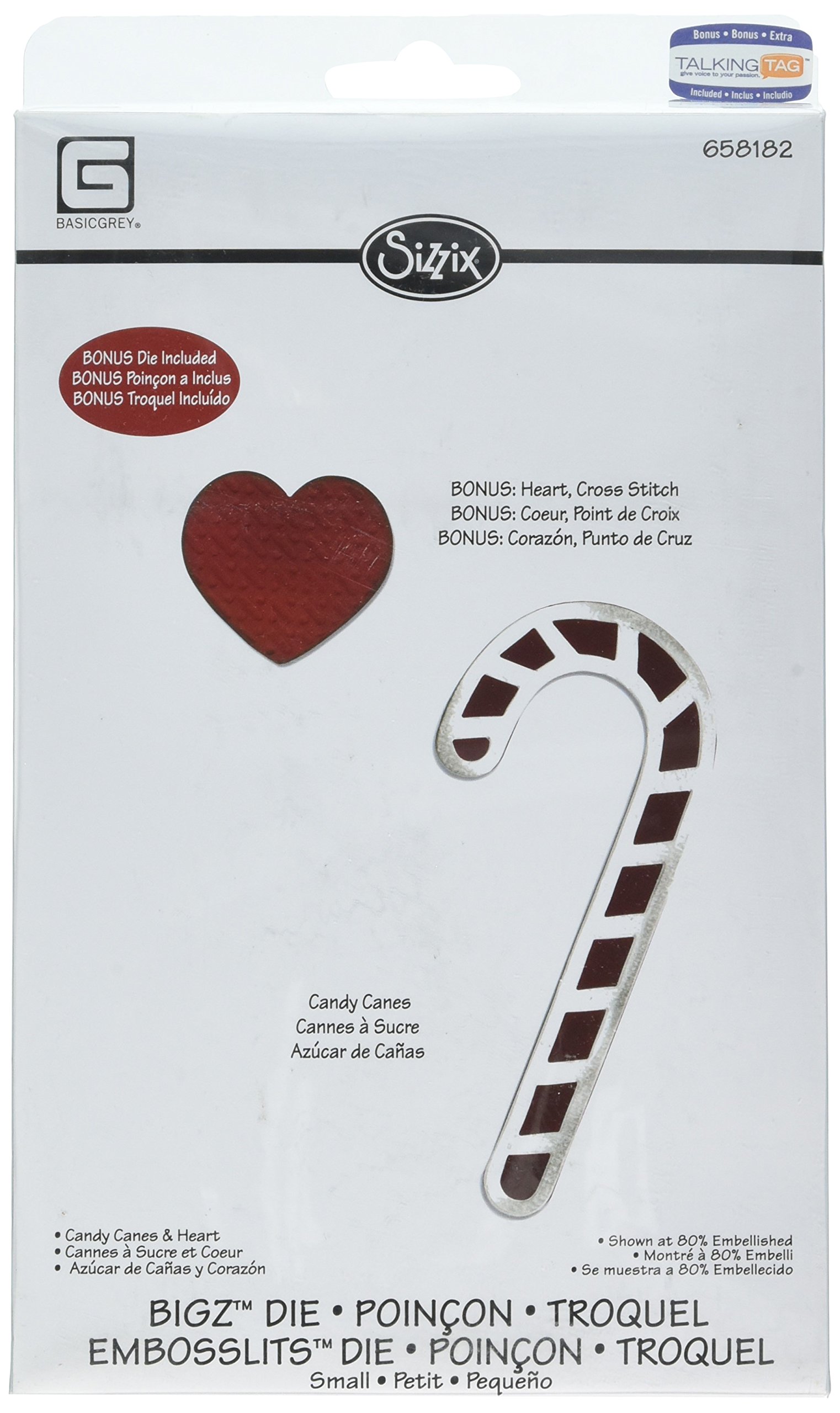 Amazon.com: Sizzix Bigz with Bonus Embosslits Die - Candy Canes