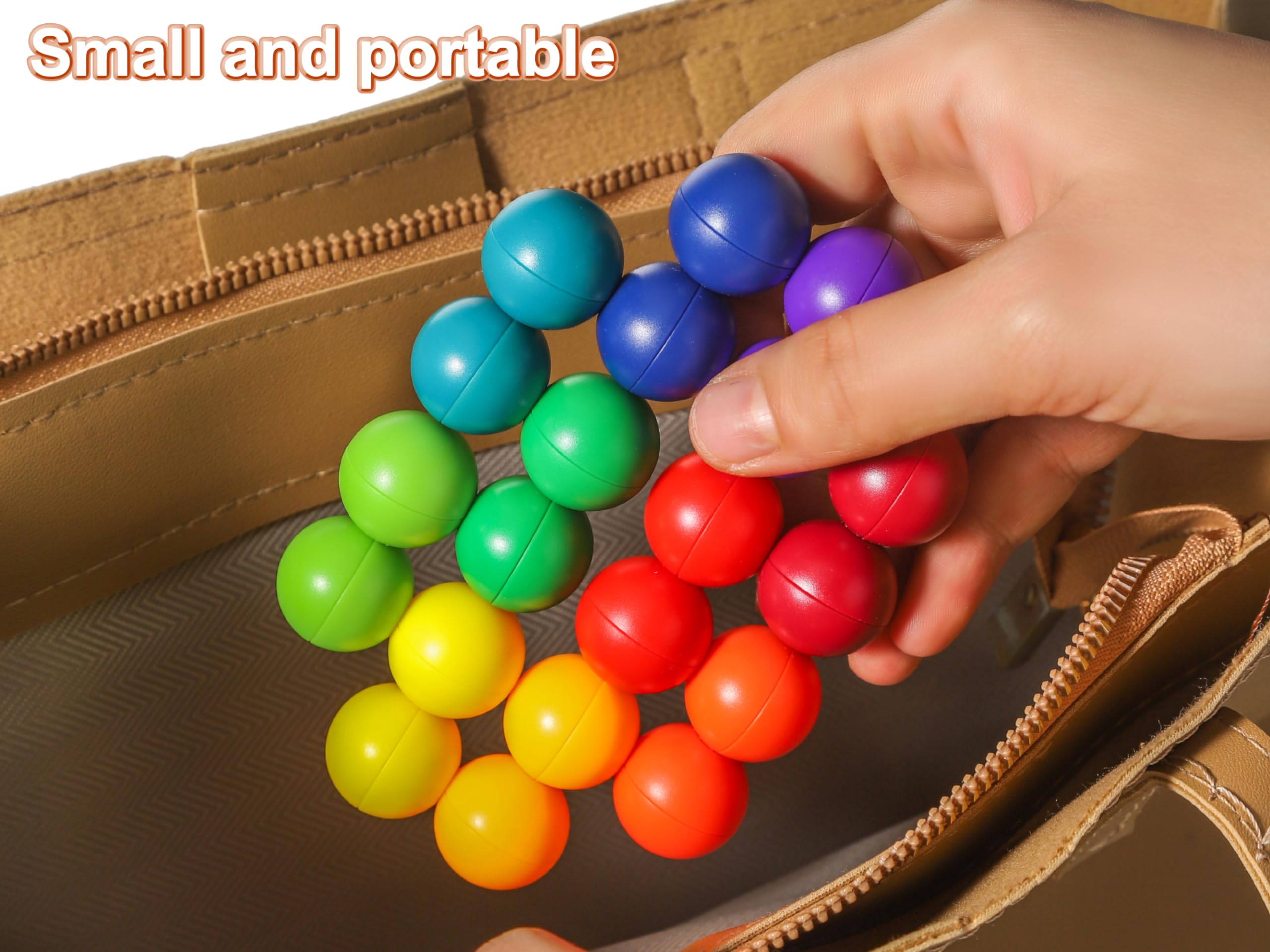 LATRAT 6 Stuks Sensory Pop Tubes – Rekbaar Anti-stress Speelgoed Voor Kinderen En Volwassenen, Ideaal Bij ADHD, Autisme Of Stress (6 Felle Kleuren)