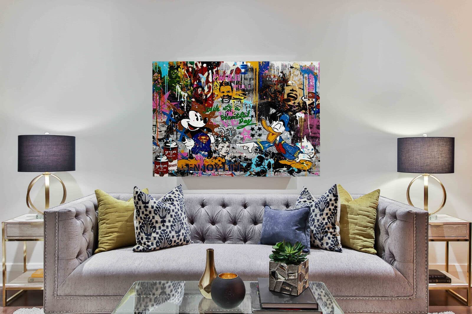 Magic Canvas Art Pop Art Personnages Impression sur toile 1 pièce Impression d'art de haute qualité Tableaux muraux - B8132, dimensions : 120 x 60 cm