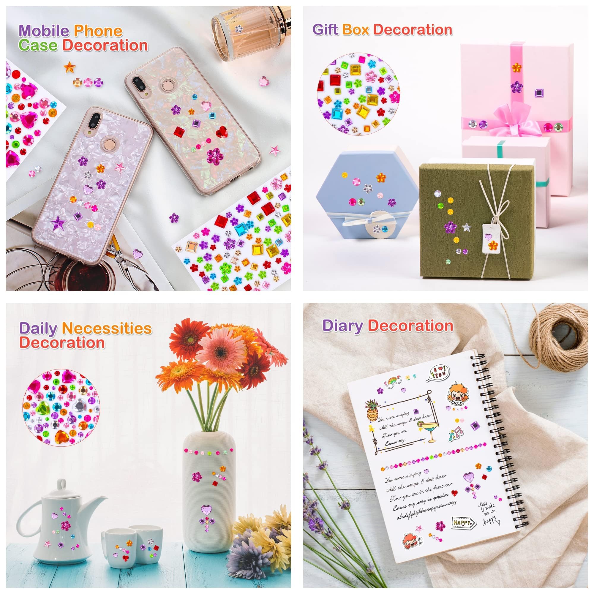 Coffret Peinture Sur Pierre Phosphorescente – 12 Pierres, 12 Couleurs, Paillettes Et Stickers – Activité Créative Enfant Dès 6 Ans