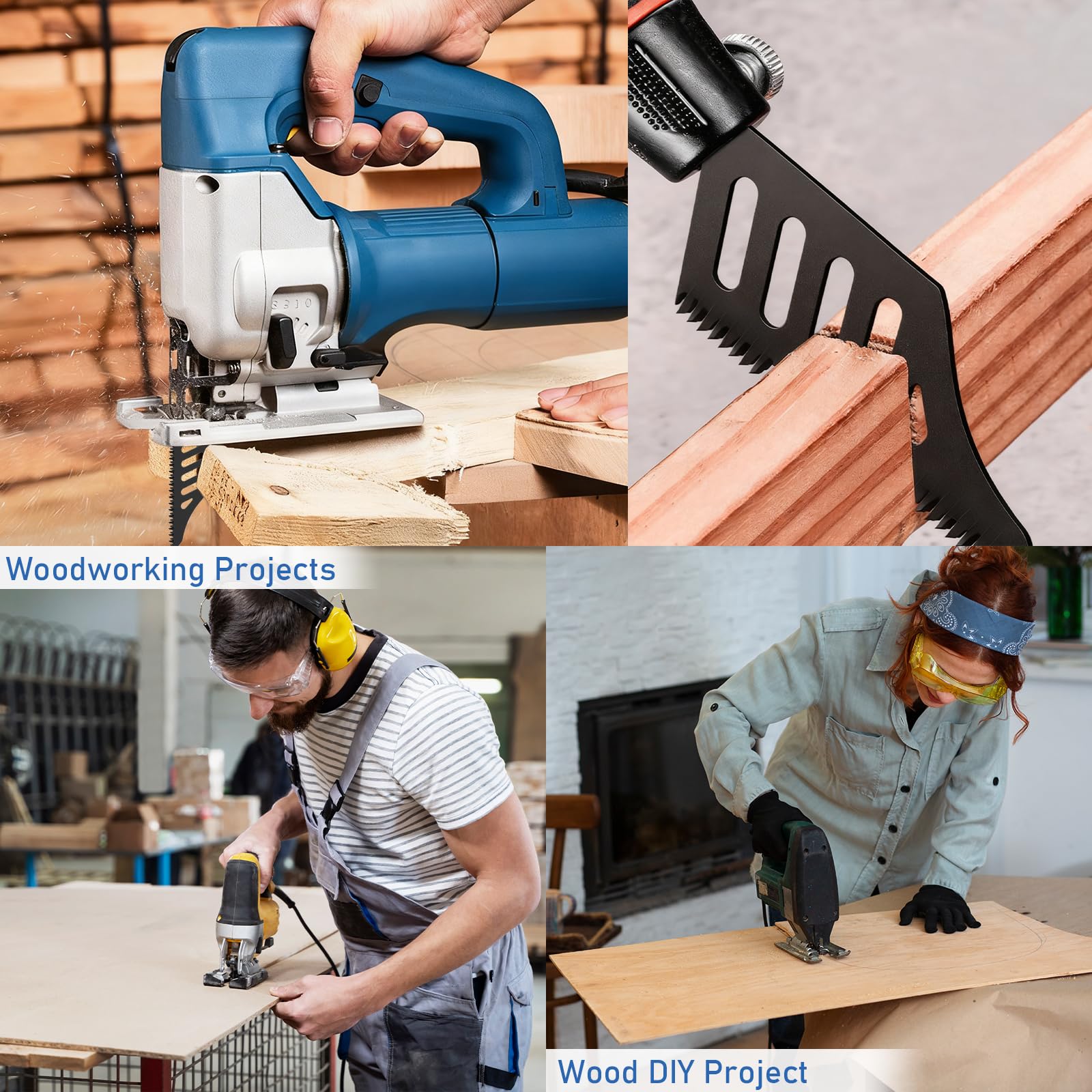10 lame per seghetto alternativo, seghetto alternativo con taglio a filo, per legno, sughero, compensato, pannello di fibra
