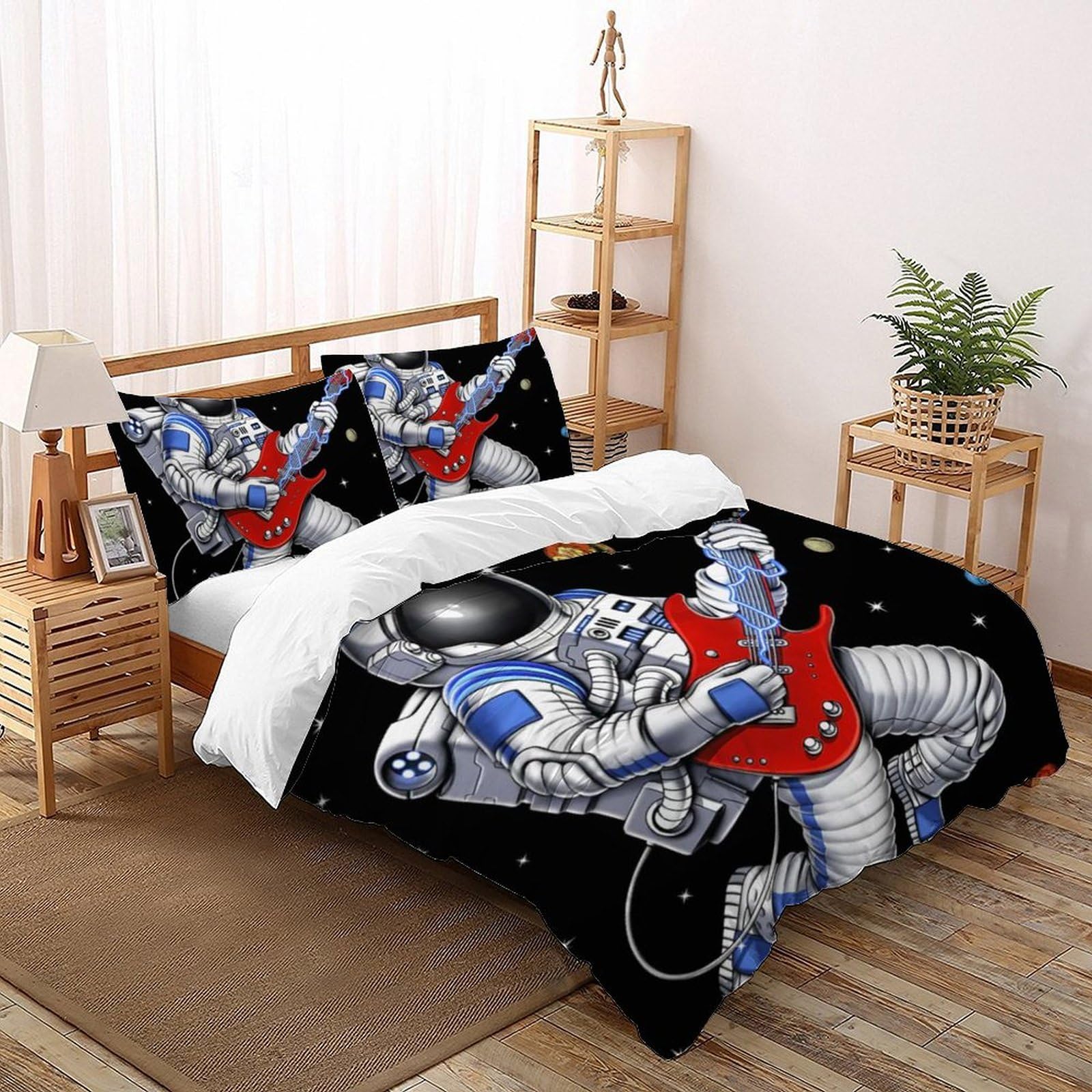 Housse de couette 3D enfants facile d'entretien avec fermeture éclair King 220x240