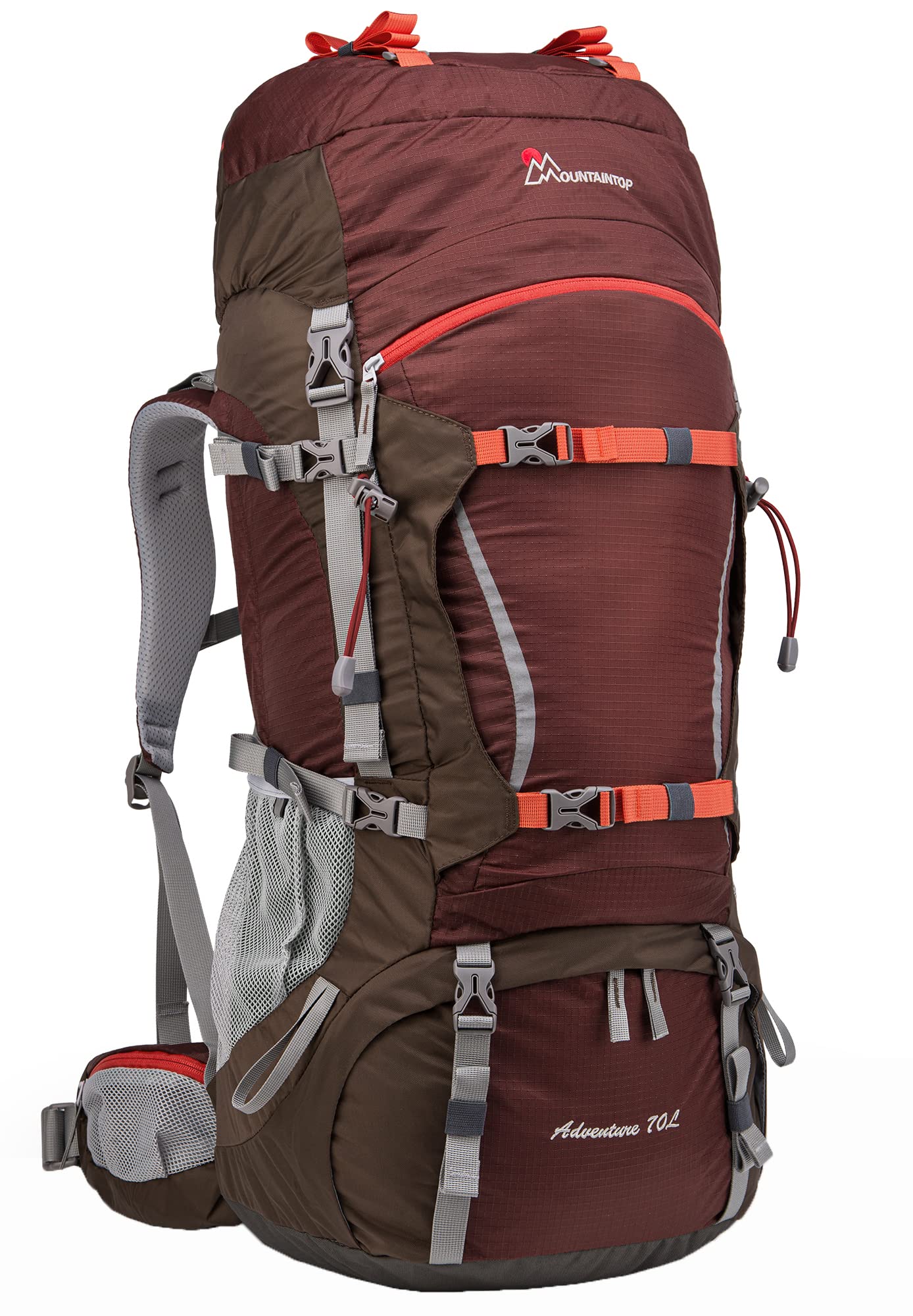 70L Hiking Backpack water-resistant Internal Frame Backpacks Large Trekking Mountaineering Rucksack with Rain Cover for Men Women Cover Outdoor