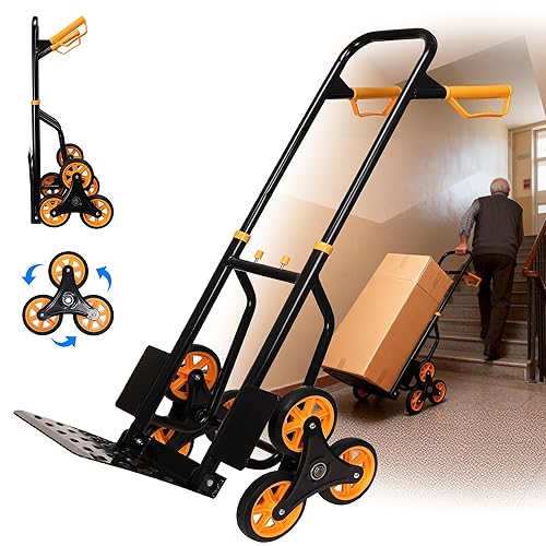 Heavy Duty Stair Climbing Dolly, 380lb Capacity Folding Hand Truck