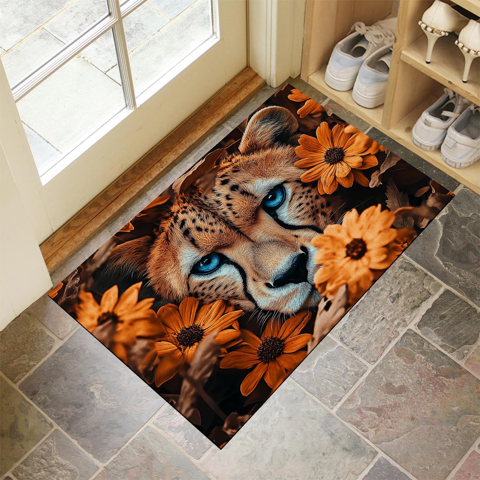 Tapis robuste antidérapant 60x90cm imperméable pour couloir