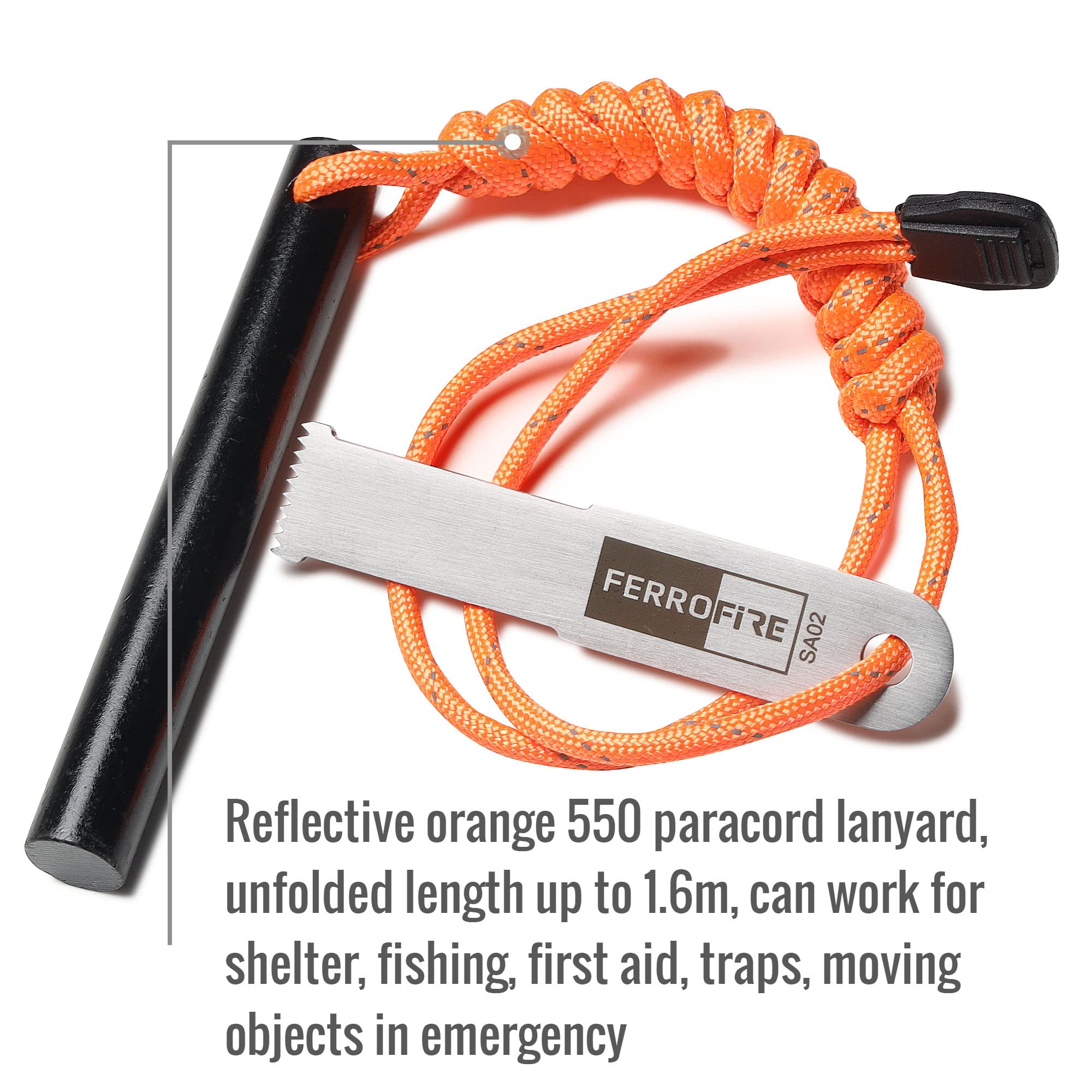 Snapklik.com : FERROFIRE FS124 Heavy-Duty Fire Starter - 1/2 Inch Thick ...