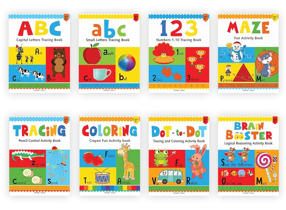 Preschool Complete Learning Activity Pack For Kids (Set of 8
