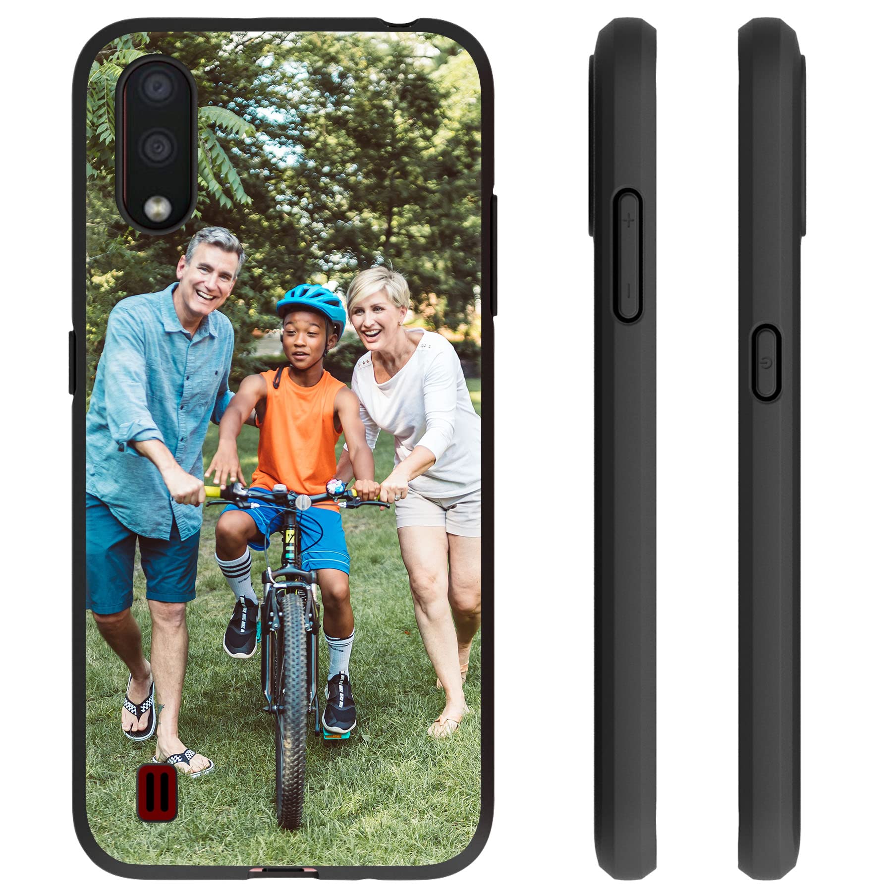 Reejax Customized Case for Samsung Galaxy A01 5.7" Personalised Gifts Presents for Boyfriend Girlfriend Dad Mom Custom Photo Phone Case Anti-Scratch Drop Protection Phone case,Matte Black 1 Pics