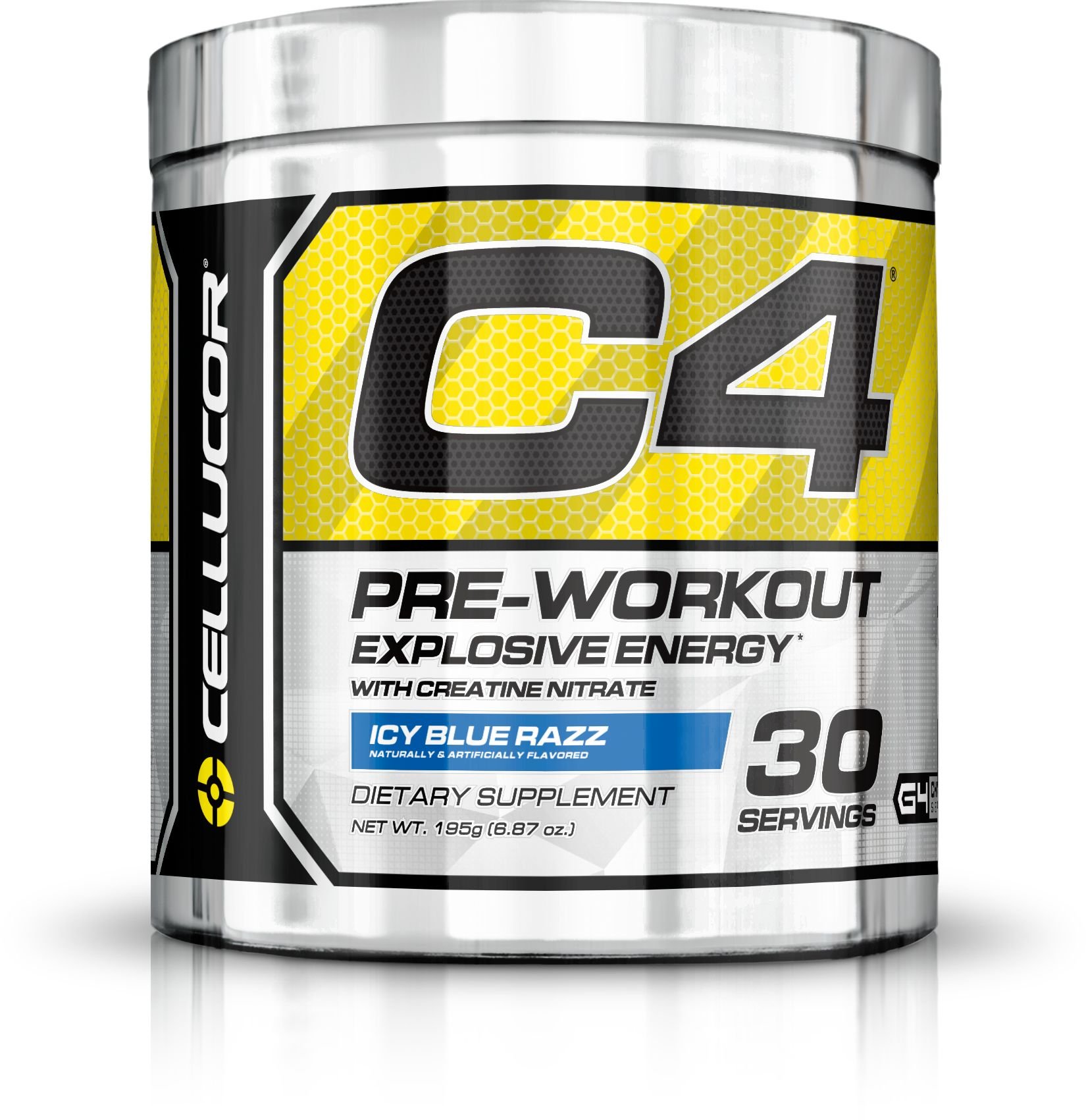 Cellucor C4 Pre Workout Supplement Icy Blue Razz, 195 g