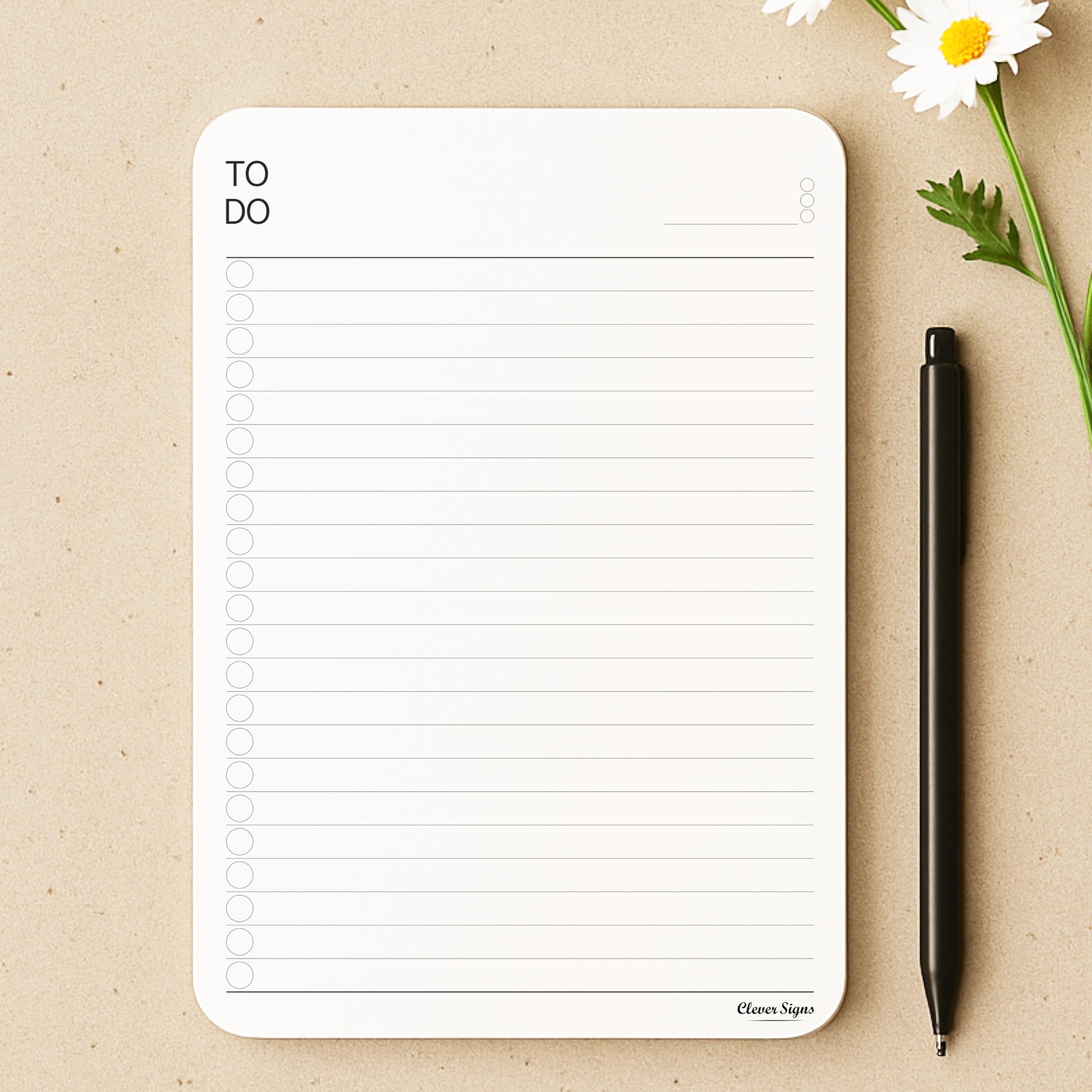 To Do List Notepad – (2 Pack, 50 Sheets Each) A5 Size (8.3"x5.8") Premium Thick Paper With Cardboard Back Support, Undated Daily Planner Notepad,