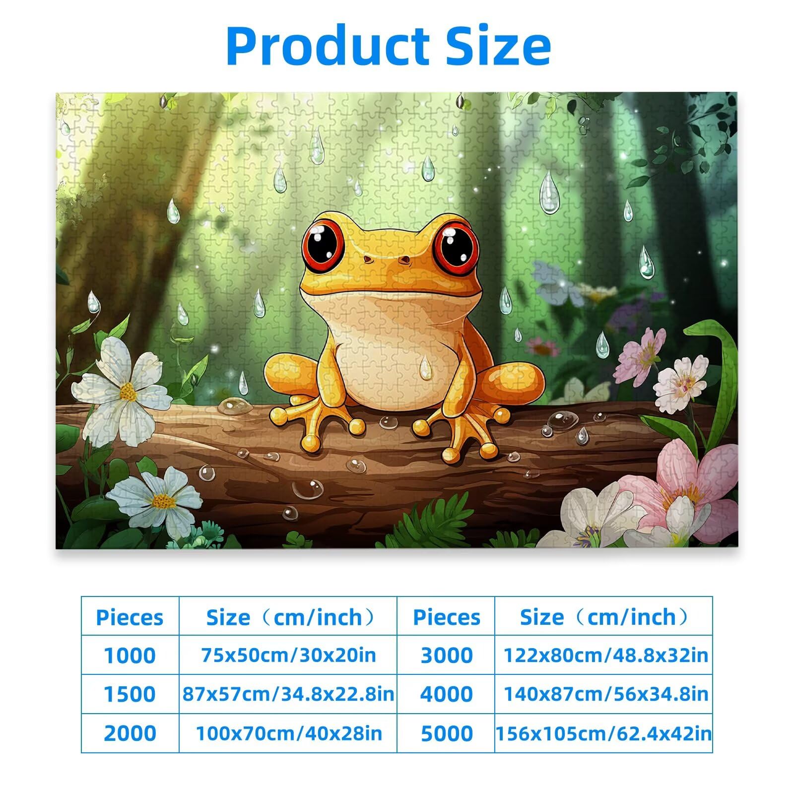 Puzzle 2000 Piezas, Puzzle Rana con Caja para Adultos, DIY Animal Rompecabezas Madera para Adultos, 2000 Piezas Rompecabezas Desafiante, para Decoracion Hogar, Regalo Mujer, Regalo Hombres, -2812