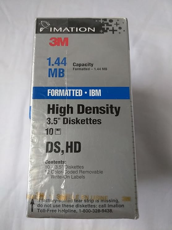Imation 3.5 Floppy Diskettes (1.44MB, 1 Count, High Density, Formatted)