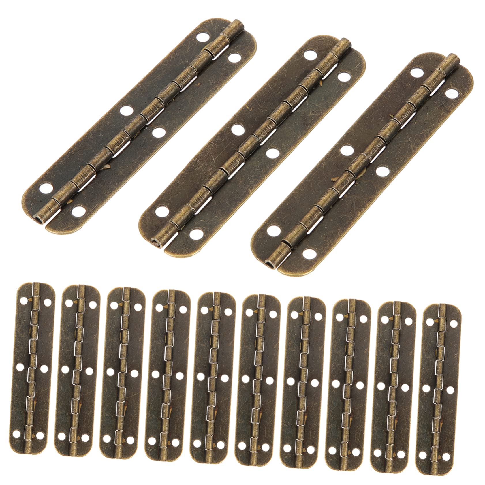 KICHOUSE 150mm Long Piano Hinge Heavy Duty 180 Degree Steel Flush Hinge for Wooden Box Cabinet Door