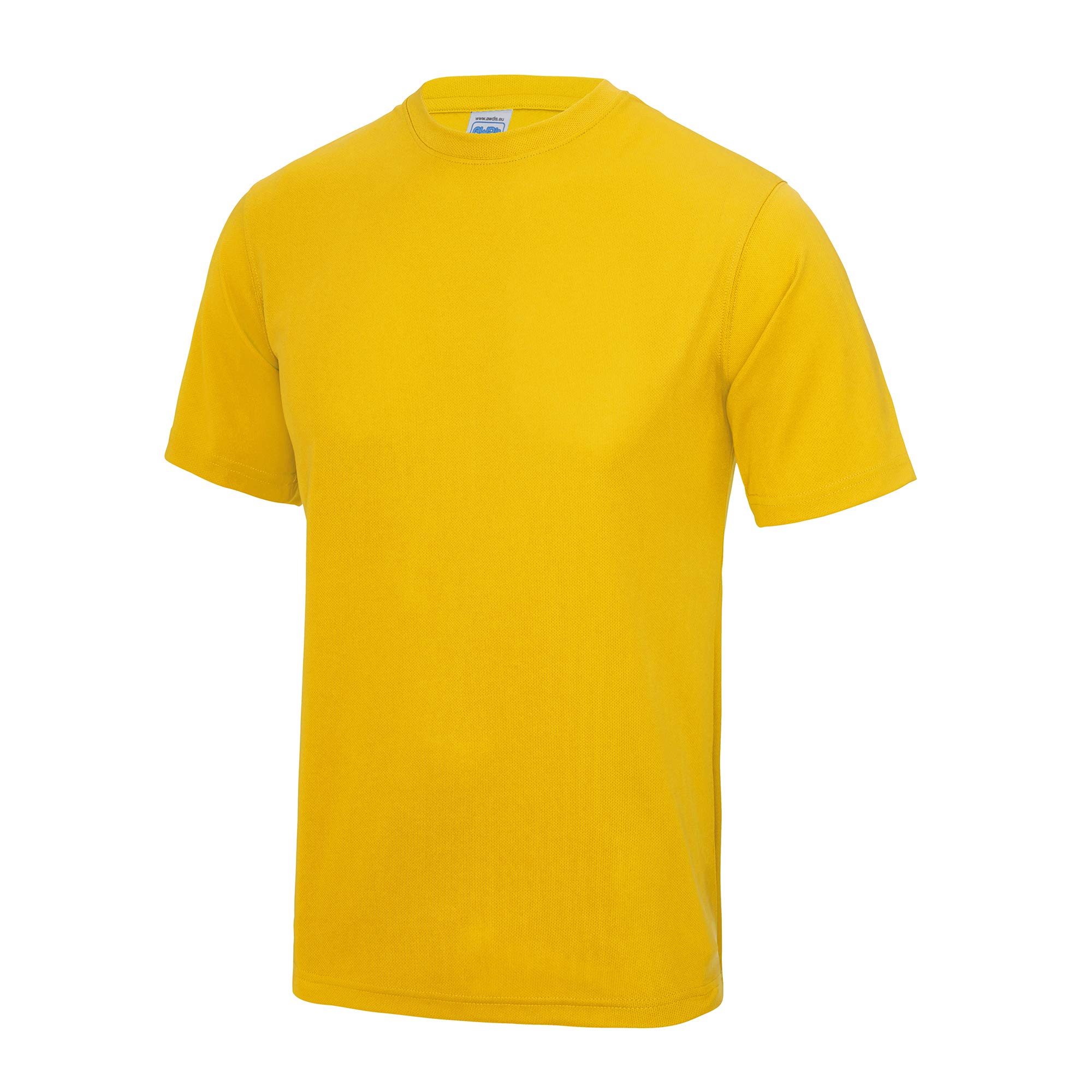 Just Cool Men's Gold Performance Plain T-Shirt (Xxl) (Gold)