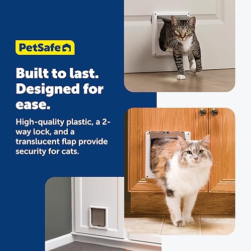 Miniatura 6 de Puerta interior con bloqueo de 2 vías para gatos PetSafe - Permite un movimiento conveniente entre habitaciones y minimiza los arañazos - Puerta