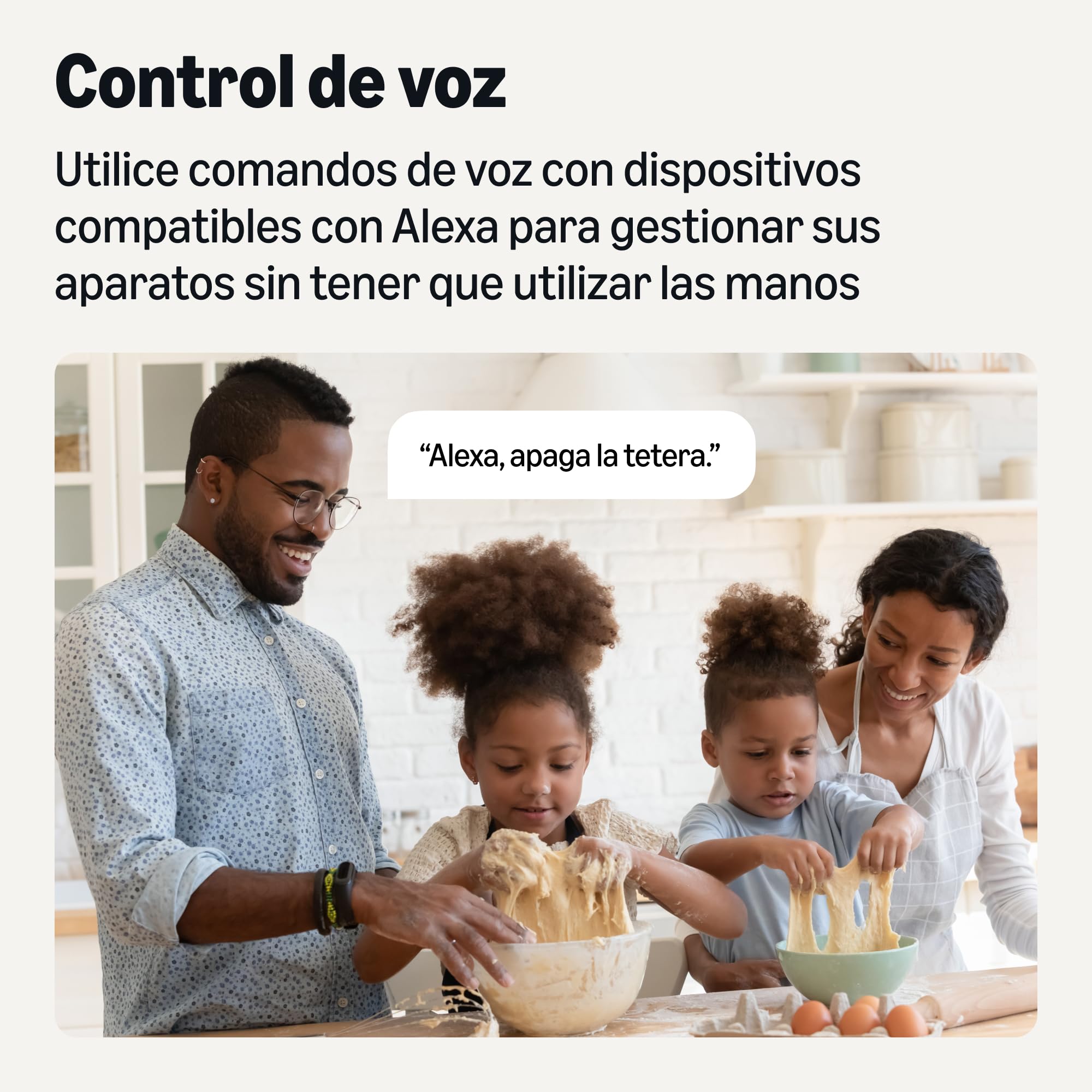 Amazon Basics Enchufe inteligente de una toma para interiores, solo para uso con Alexa, paquete de 1, color blanco, EU