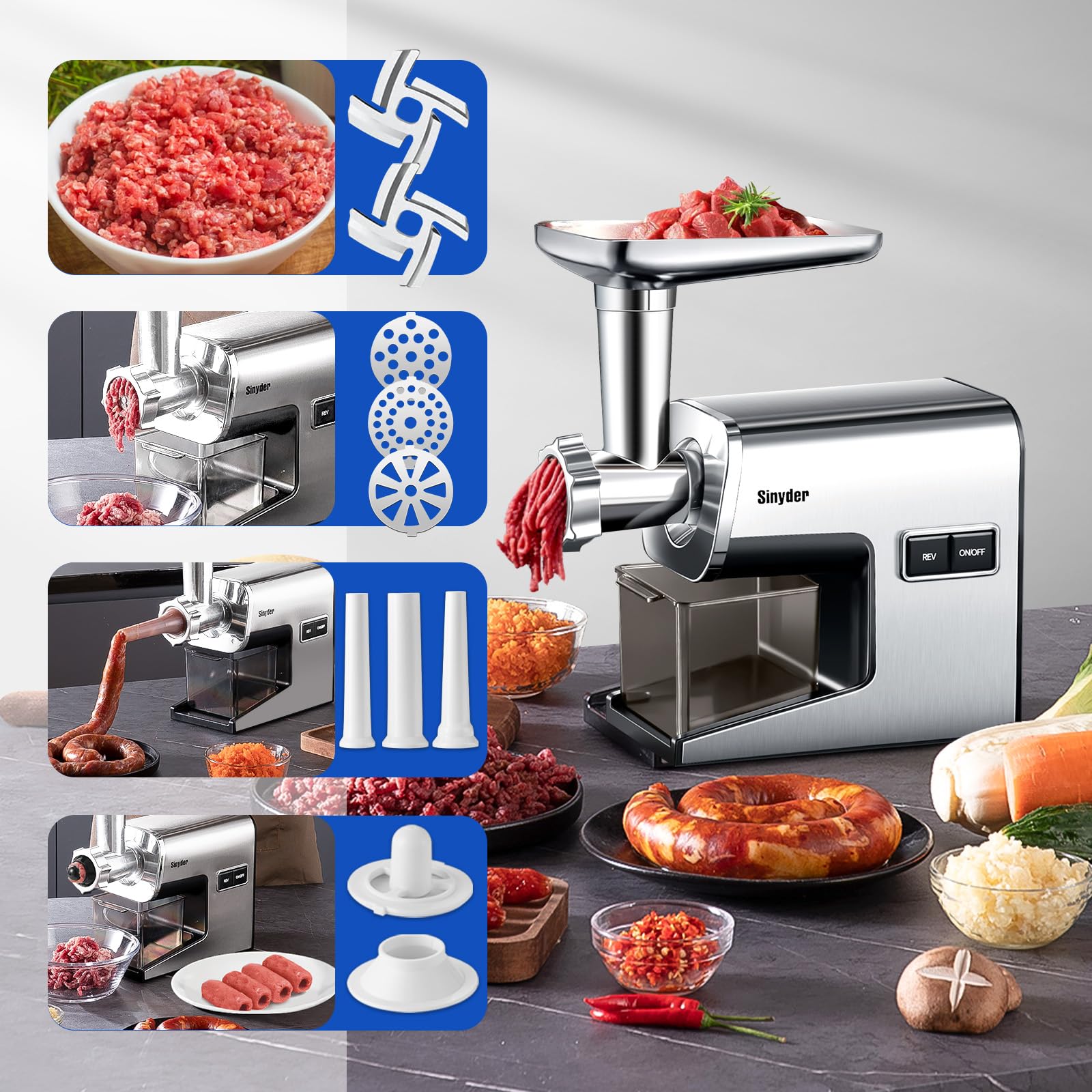 Amazon.com: Electric Meat Grinder,3000 Max 304 Stainless Steel