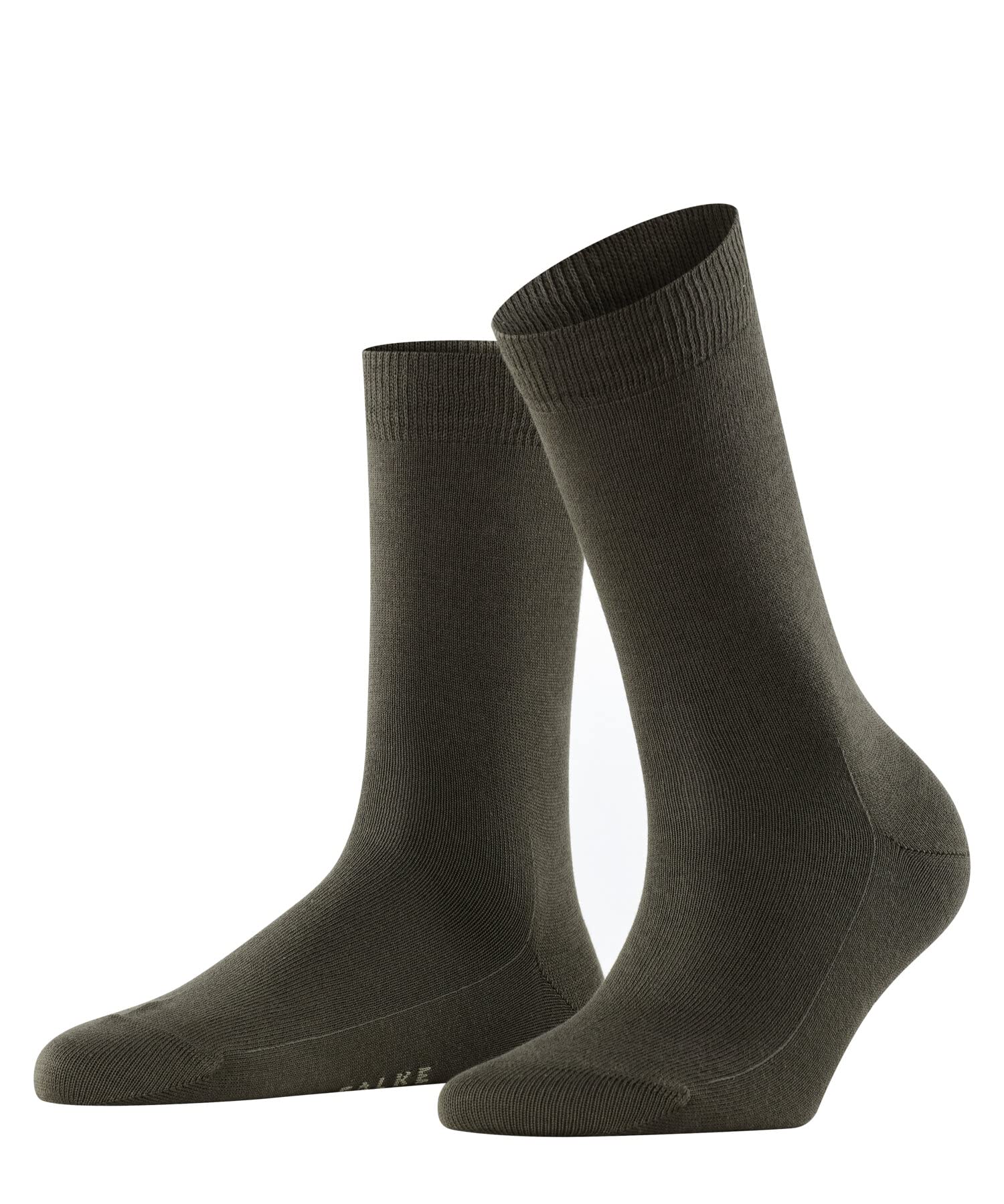 FALKE Women's Family W So Sustainable Cotton Plain 1 Pair Socks, Green Military 7826, 5.5-8