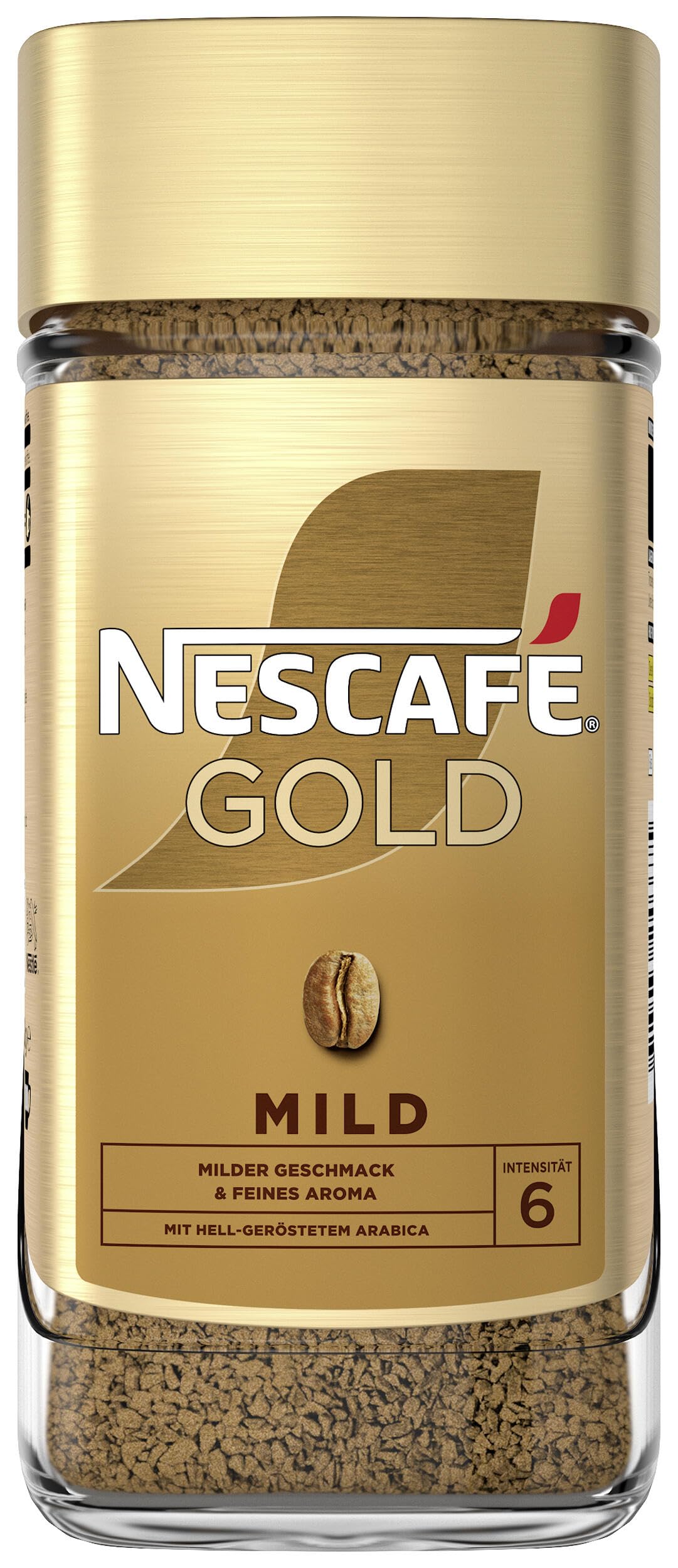 NESCAFÉ GOLD Mild, löslicher Bohnenkaffee, Instant-Kaffee aus erlesenen Kaffeebohnen, koffeinhaltig, 1er Pack (1 x 200g)