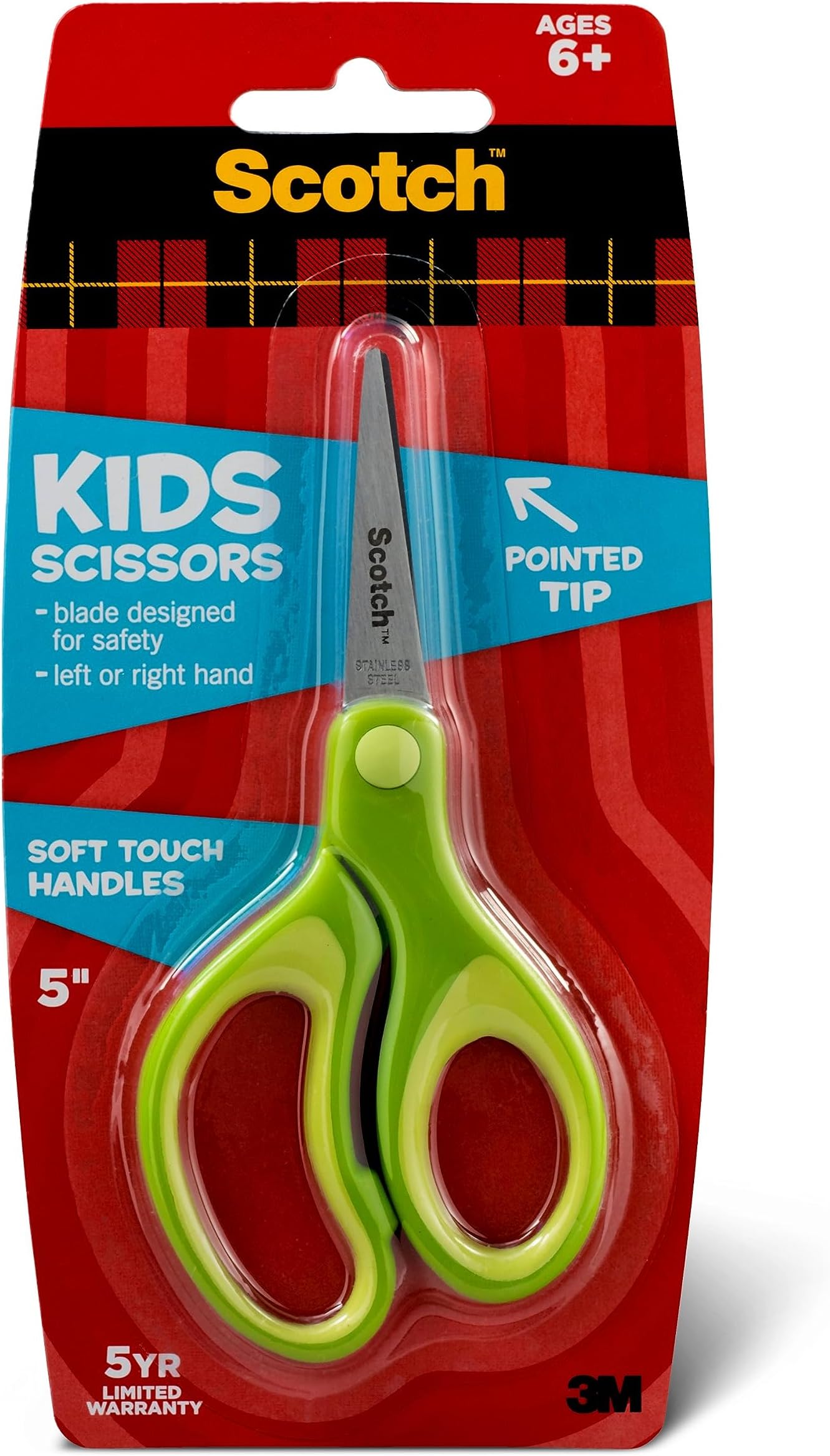 Fiskars 5 PointedTip Kids Scissors Lt. Blue w/Blade