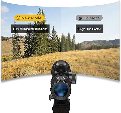 Vista 5 de CVLIFE 3-9x40 Optics R4 Retícula Crosshair Alcance con soportes de alcance Negro