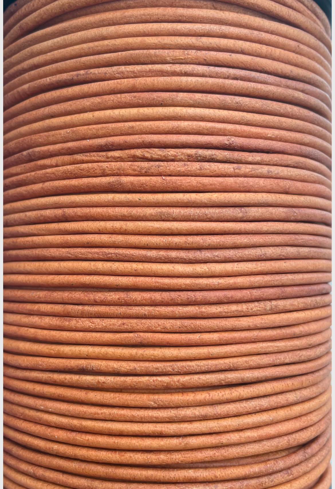 2.5mm Round Quality Real Cows Leather Antique Natural Leather Cord Jewellery Making Cord Thread Wire String Thong (100 Metres) (50 Metres)