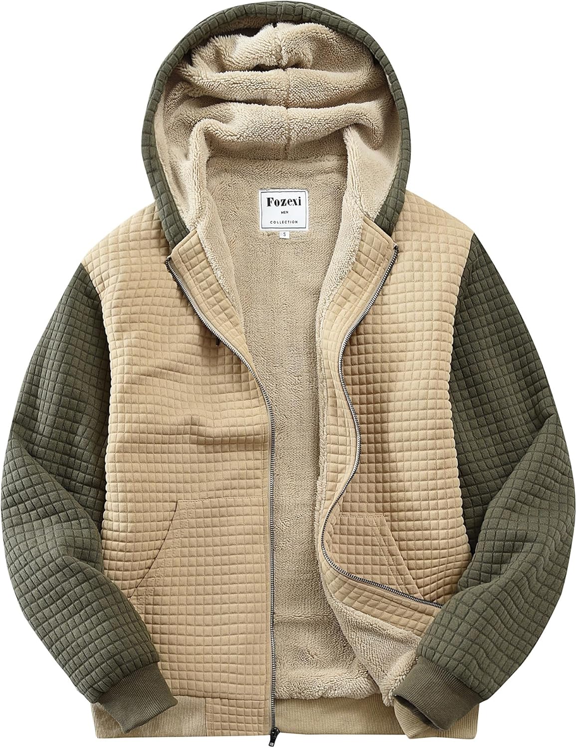 Men's Fleece Heavyweight Full Zip Hoodie Sweatshirt Jacket Hooded for Men