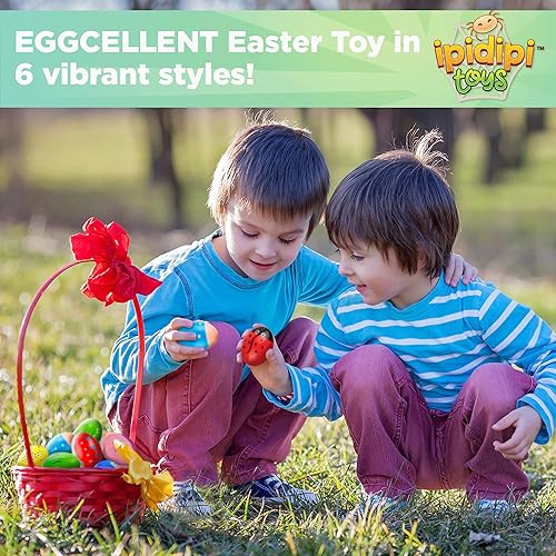 Miniatura 3 de IPIDIPI TOYS Maracas para huevos de Pascua para niños, paquete de 6 instrumentos de percusión musical de madera, juguete de sonido Montessori