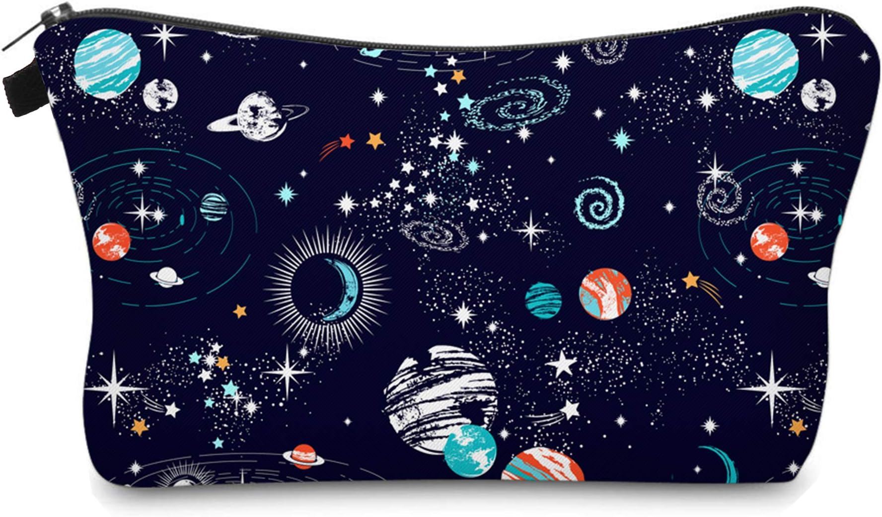 Cute Travel Makeup Bag Cosmetic Bag Small Pouch Gift for Women (Space)