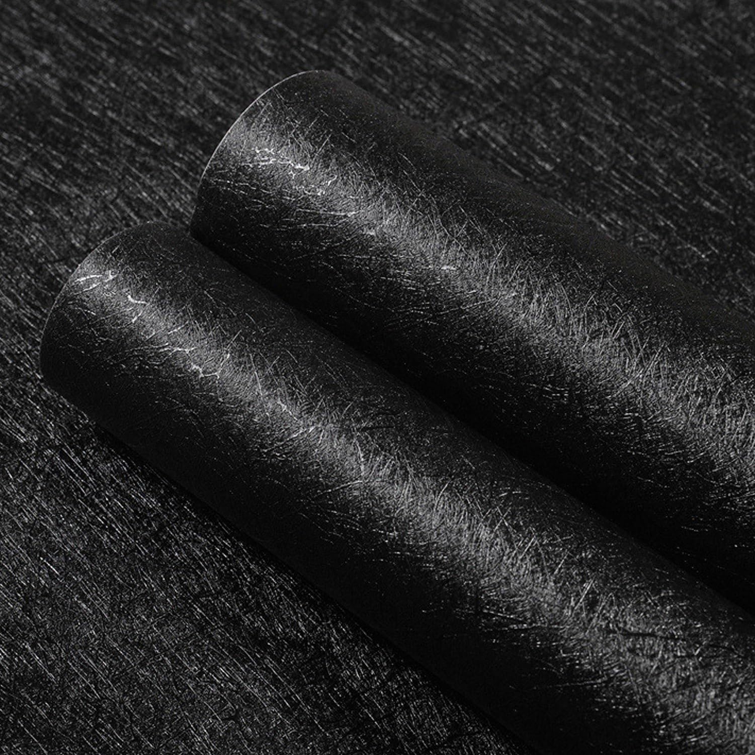 Folia winylowa samoprzylepna wodoodporna, usuwalna okleina typu odklej i przyklej do mebli, ścian i wykładzin, uniwersalny vinyl wrap do dekoracji, mocne klejen, Black, 60cmx10m
