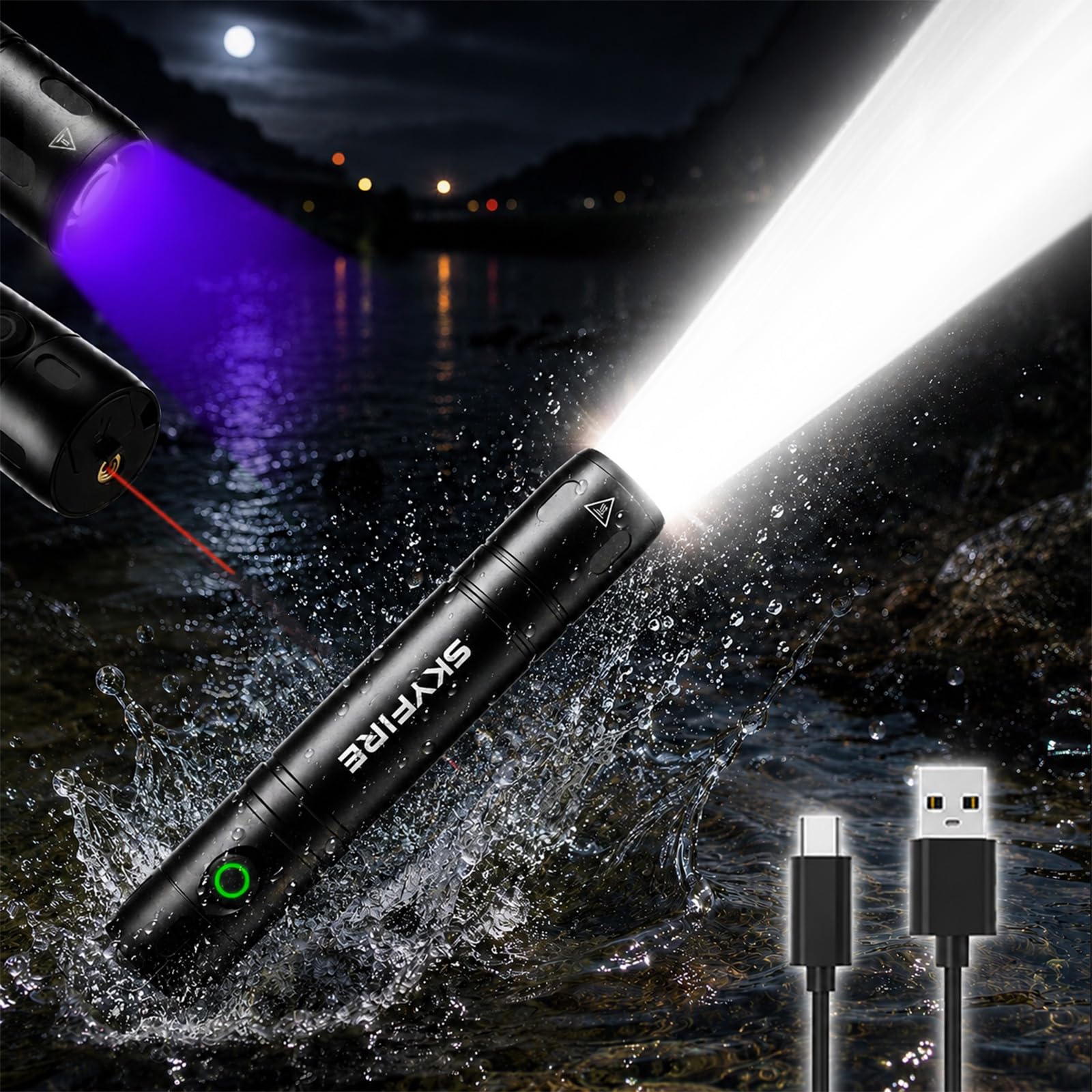 SKYFIRE Linterna LED 2198