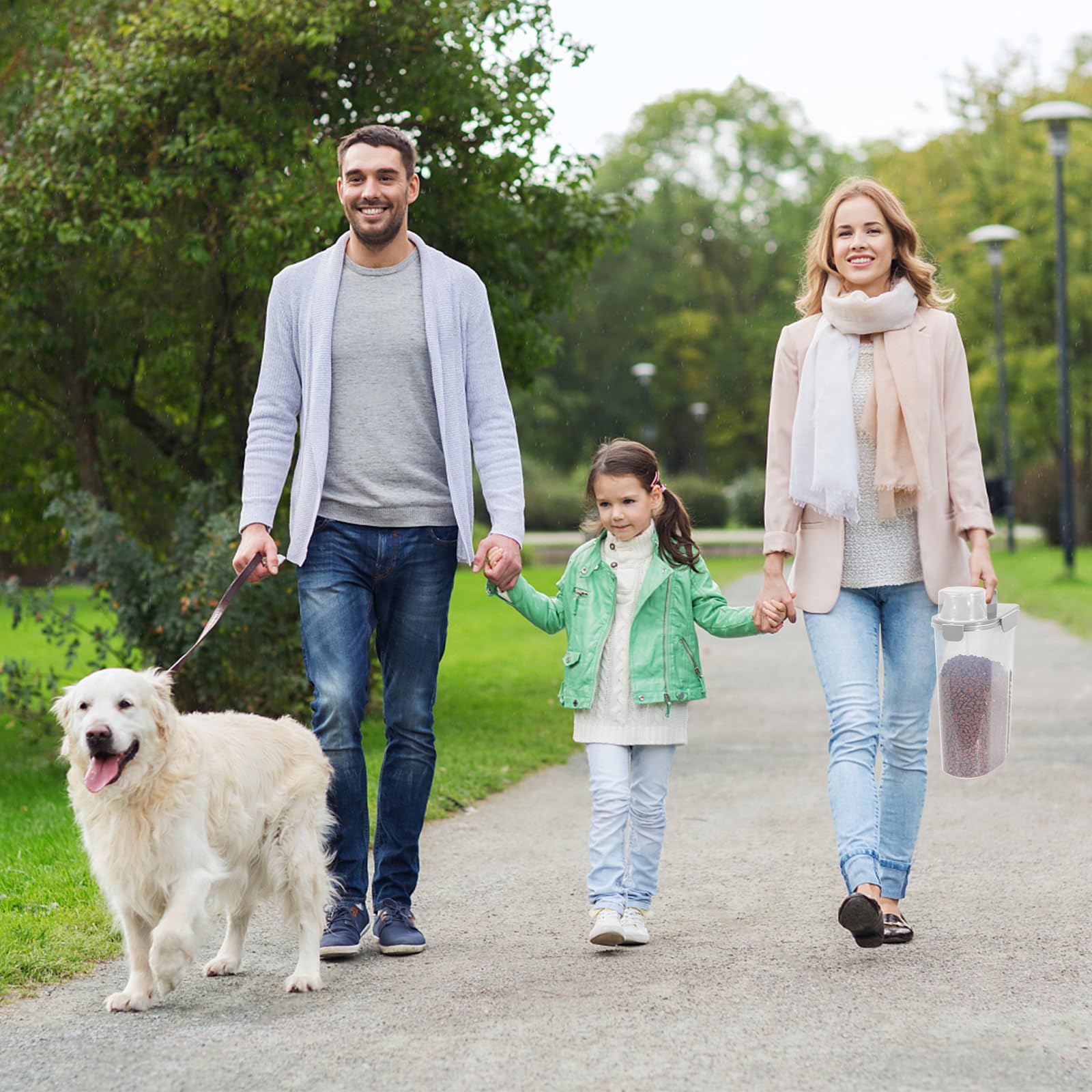 Contenedor hermético de almacenamiento de alimentos para gatos de 10 a 14 libras, contenedor de almacenamiento de alimentos para perros con boquilla grande mejorada, sin BPA, recipientes de