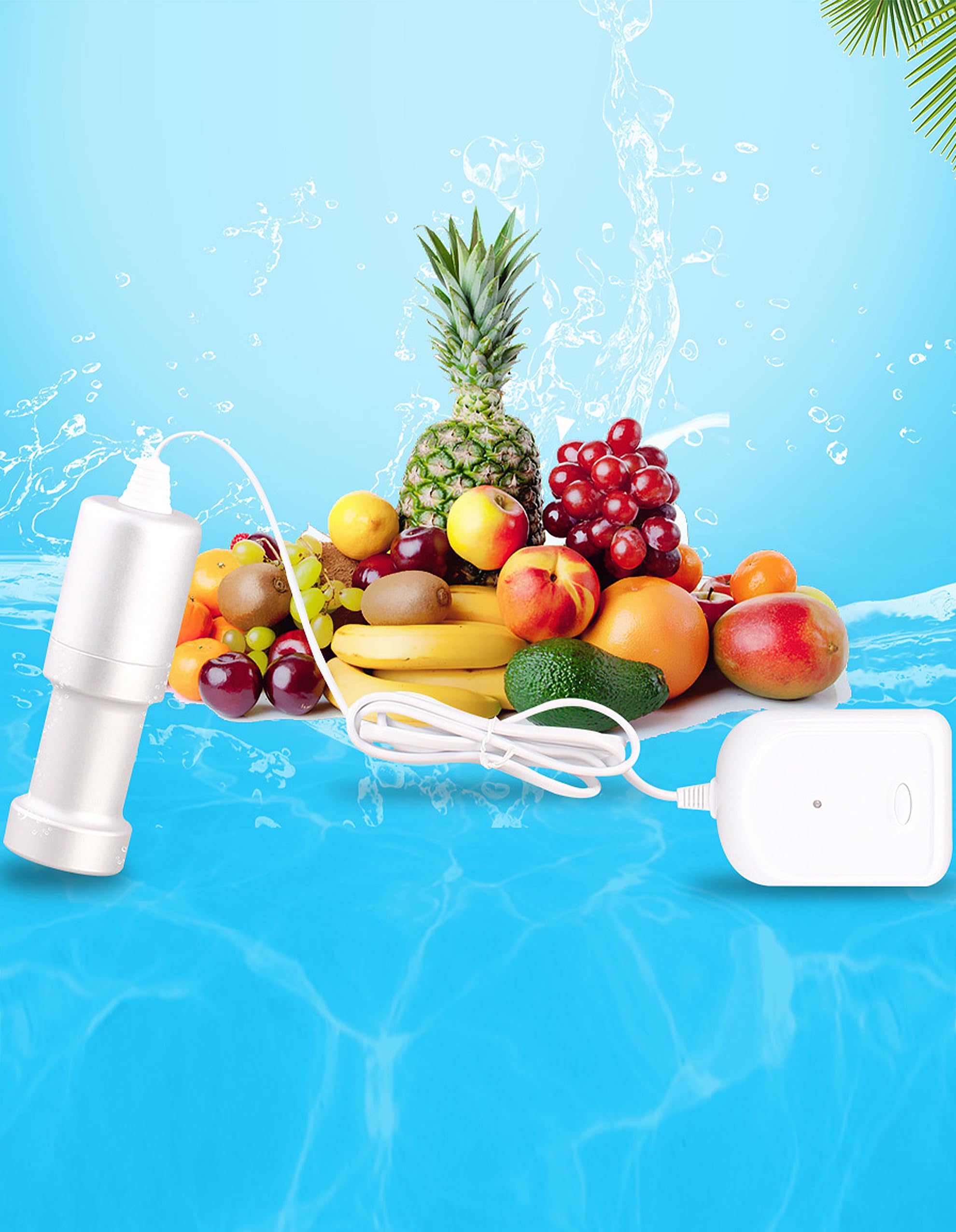 CE-9600 Tragbarer Mini Ultraschall Reiniger Gemüse Obst Schmuck Ultraschallreiniger Mehrzweckreiniger