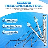 Vista 2 de Baseball & Softball Rebounder Net – Adjustable Pitching Trainer for Accuracy, Throwing, and Fielding – Durable Training Equipment for Youth & Adults