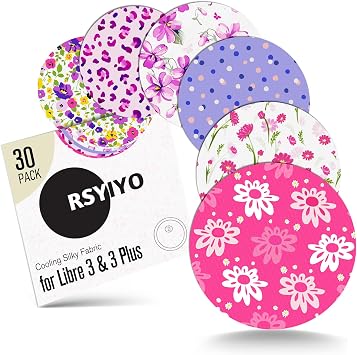 Sensor Covers for Libre 3 Plus, 30Pack Waterproof Libre 3 Plus Sensor Covers Flexible Fabric CGM Tape Easy-Peel Tab Full Cover Patch Hypoallergenic Latex-Free Long Stay for 15 Days