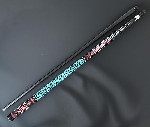 Miniatura 8 de Tai ba cues Juego de 2 tacos de billar con estuche, punta de cuero multicapa de 13 mm, 58 pulgadas, palo de billar profesional de madera de arce