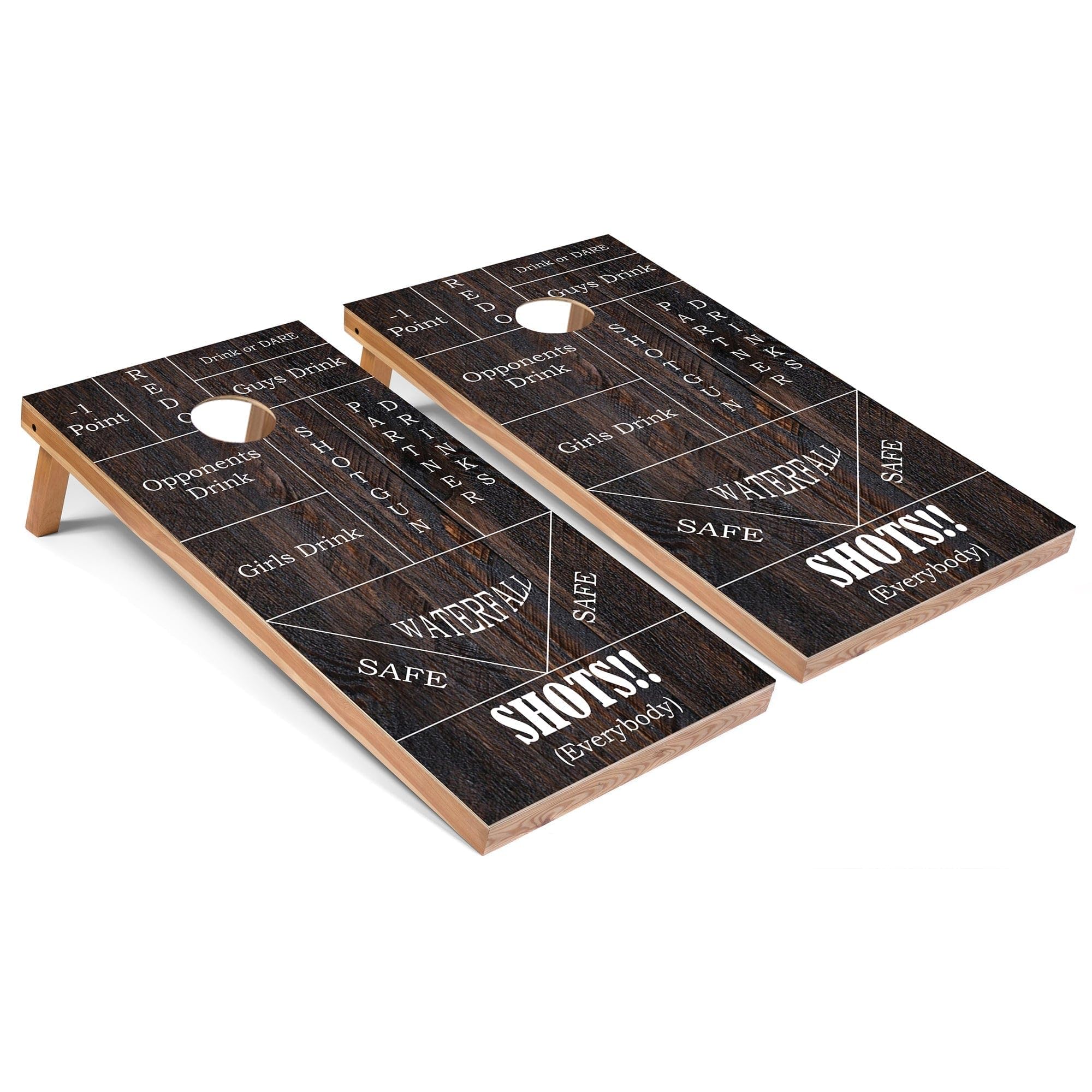 Skip's Garage Drinking Game Cornhole Boards All-Weather Cornhole Boards - PVC - NO Accessories