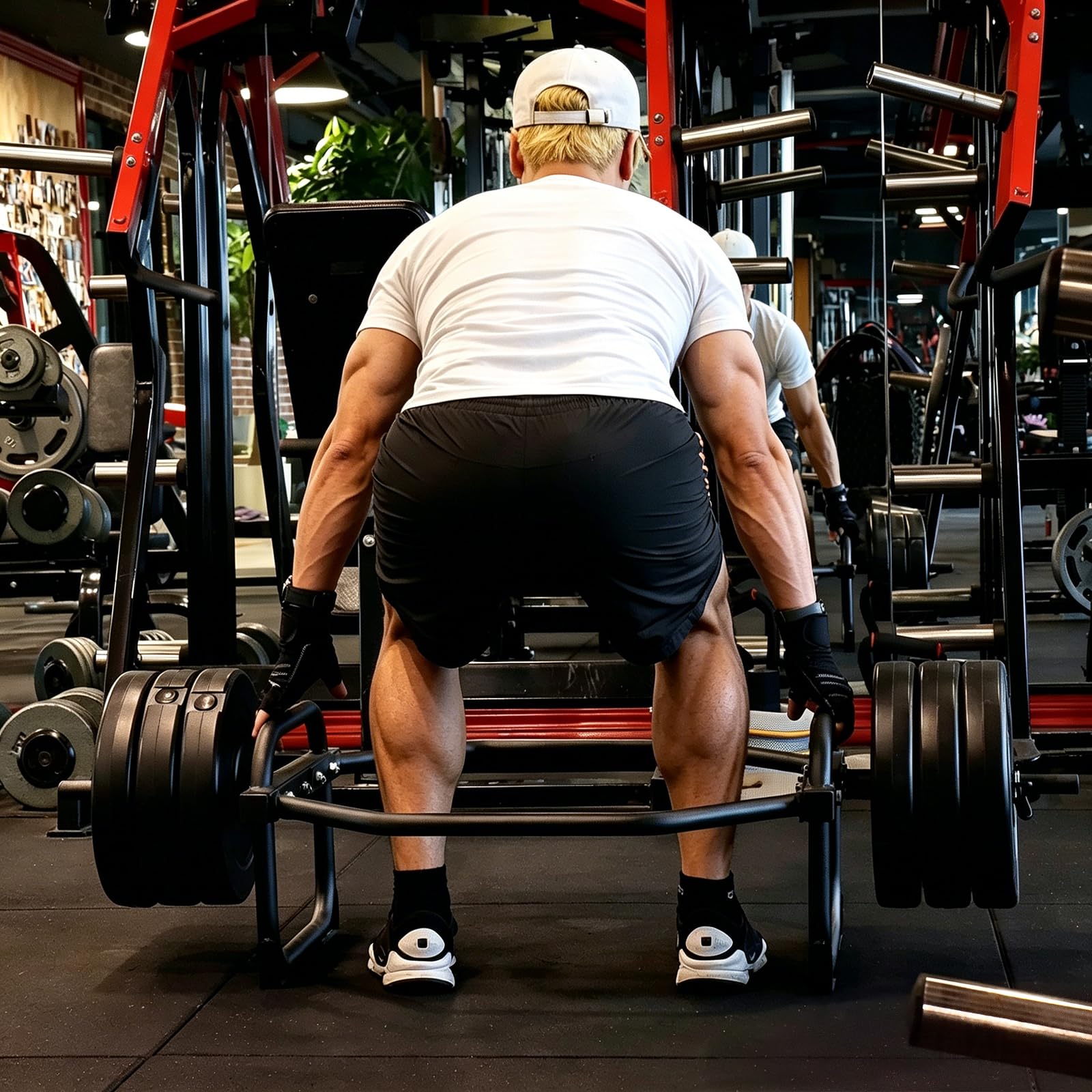 ZERRO Hex Bar, 25mm Trap Bar 120kg capacità Shrug Bar Deadlift Bar per l'esercizio Fisico della casa, 2 Dischi per manubri 2 Spring Locks