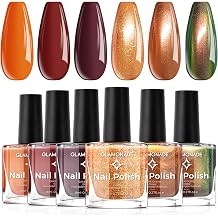 Glamonade Fall Nail Polish Set Glitter Holographic Orange Gift Kit