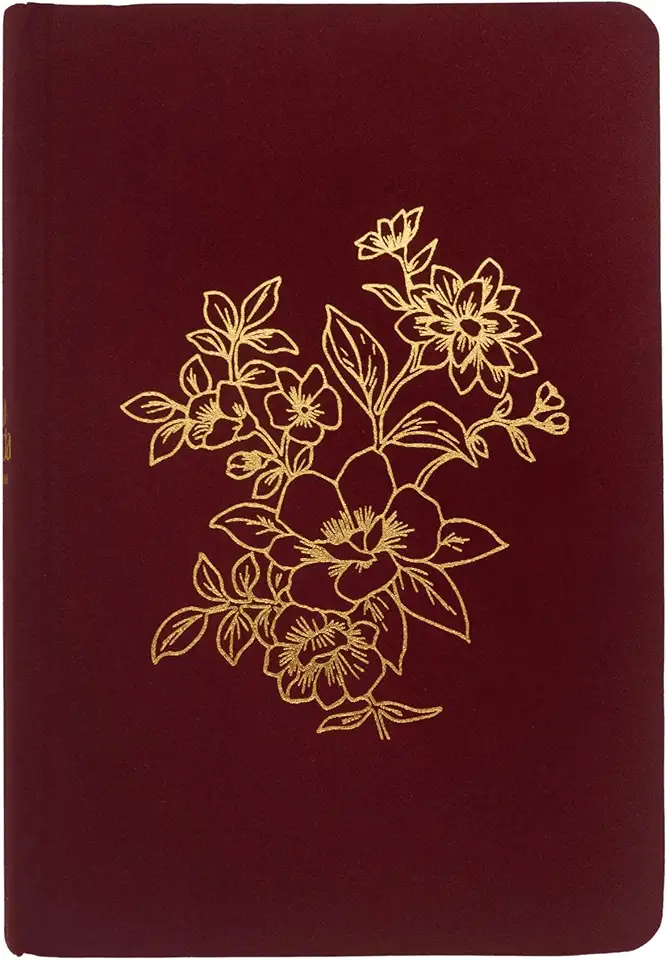 Bíblia NVI Bible Journaling, tecido vinho sobre capa dura, com espaço para anotações, Leitura Perfeita, Falei com Amor: Bíblia Sagrada Nova Versão Internacional