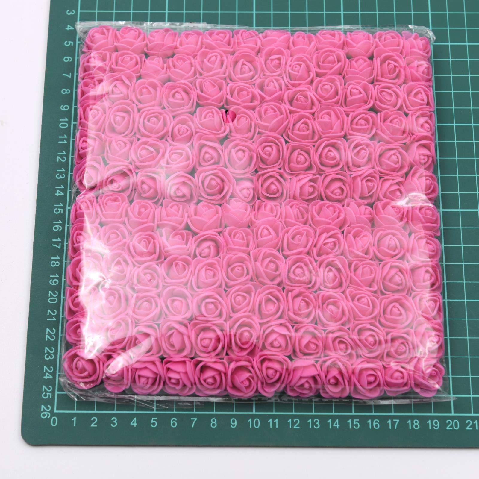 GoodLuck 2 cm Mini Schiuma Rosa Bouquet di Fiori Artificiali Decorazione di Nozze Scrapbook Ghirlanda Fai da Te Natale Rosa Finta