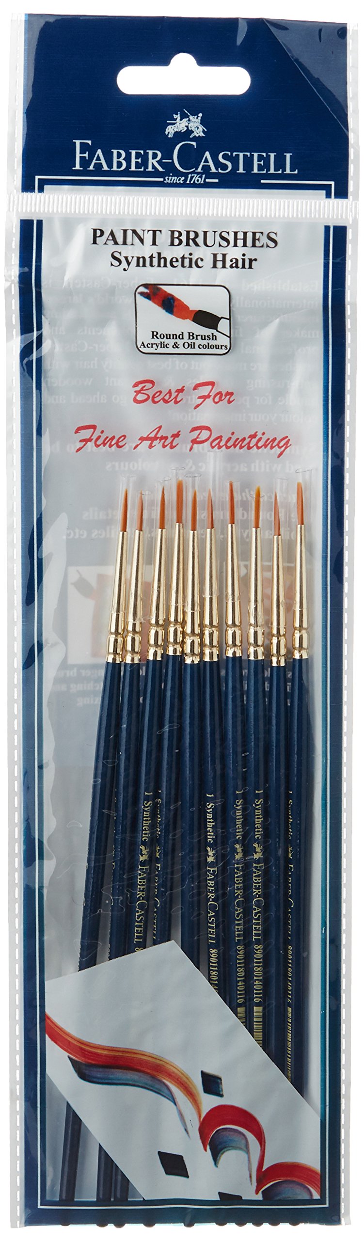 Faber-Castell Paint Brush Set - 7 Flat Brushes -9
