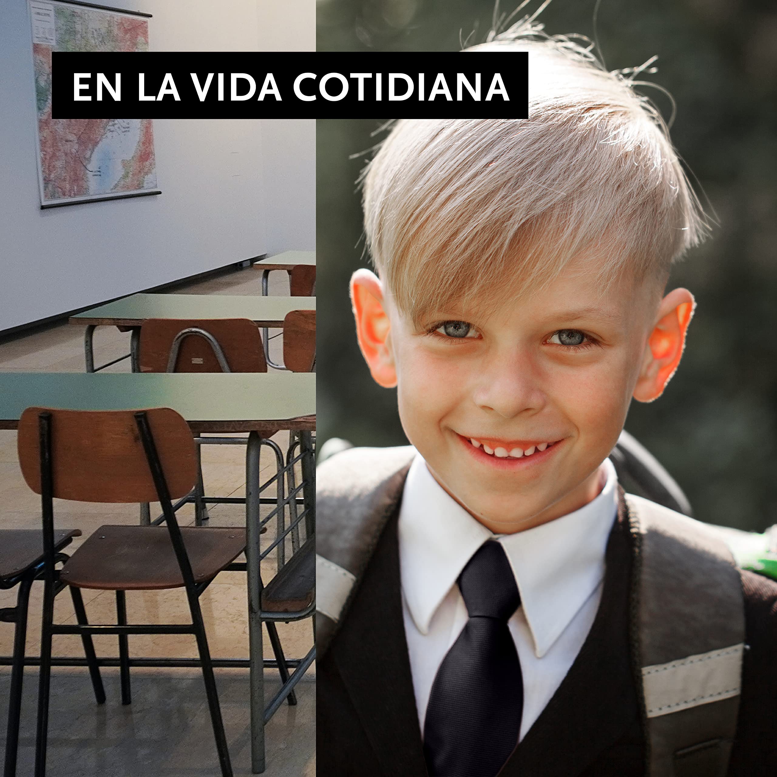 DonDon Corbata para niños con aire de seda y con elástico brillado 2-5 años