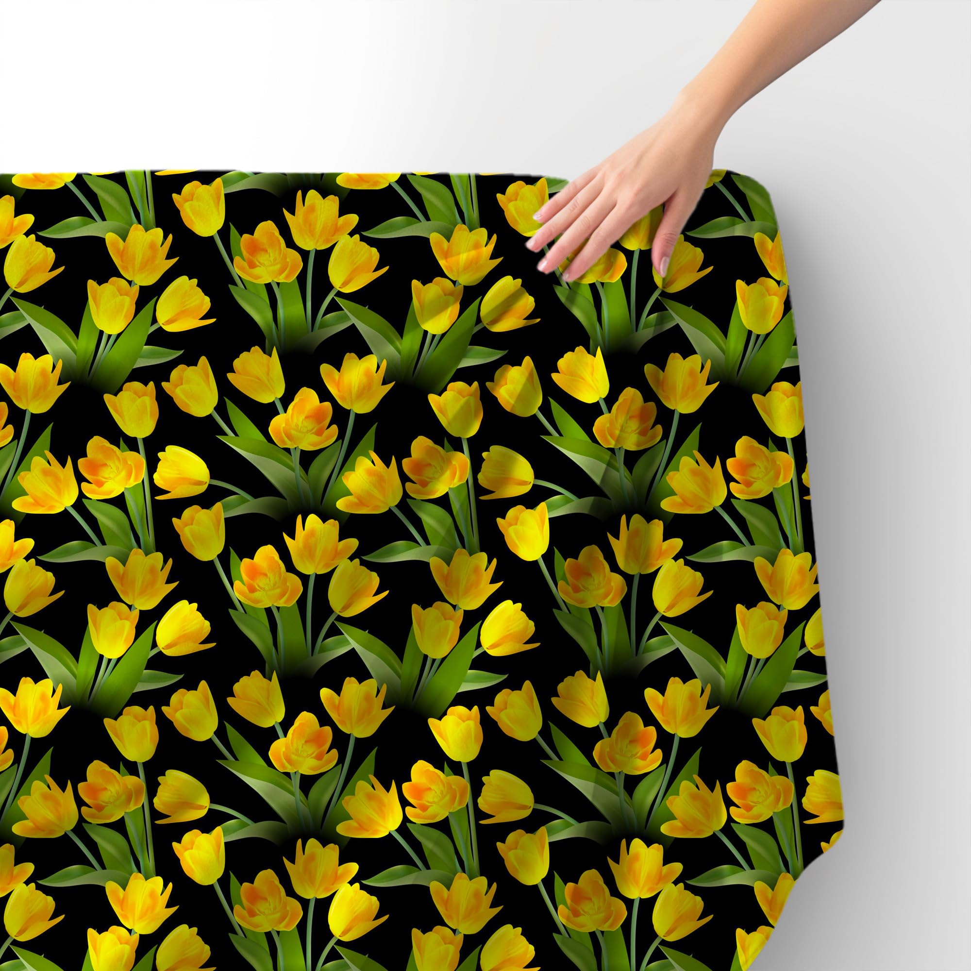 HEKO PANELS Tkanina velvet obiciowa drukowana, Tulipany, 5 metrów 140x500cm
