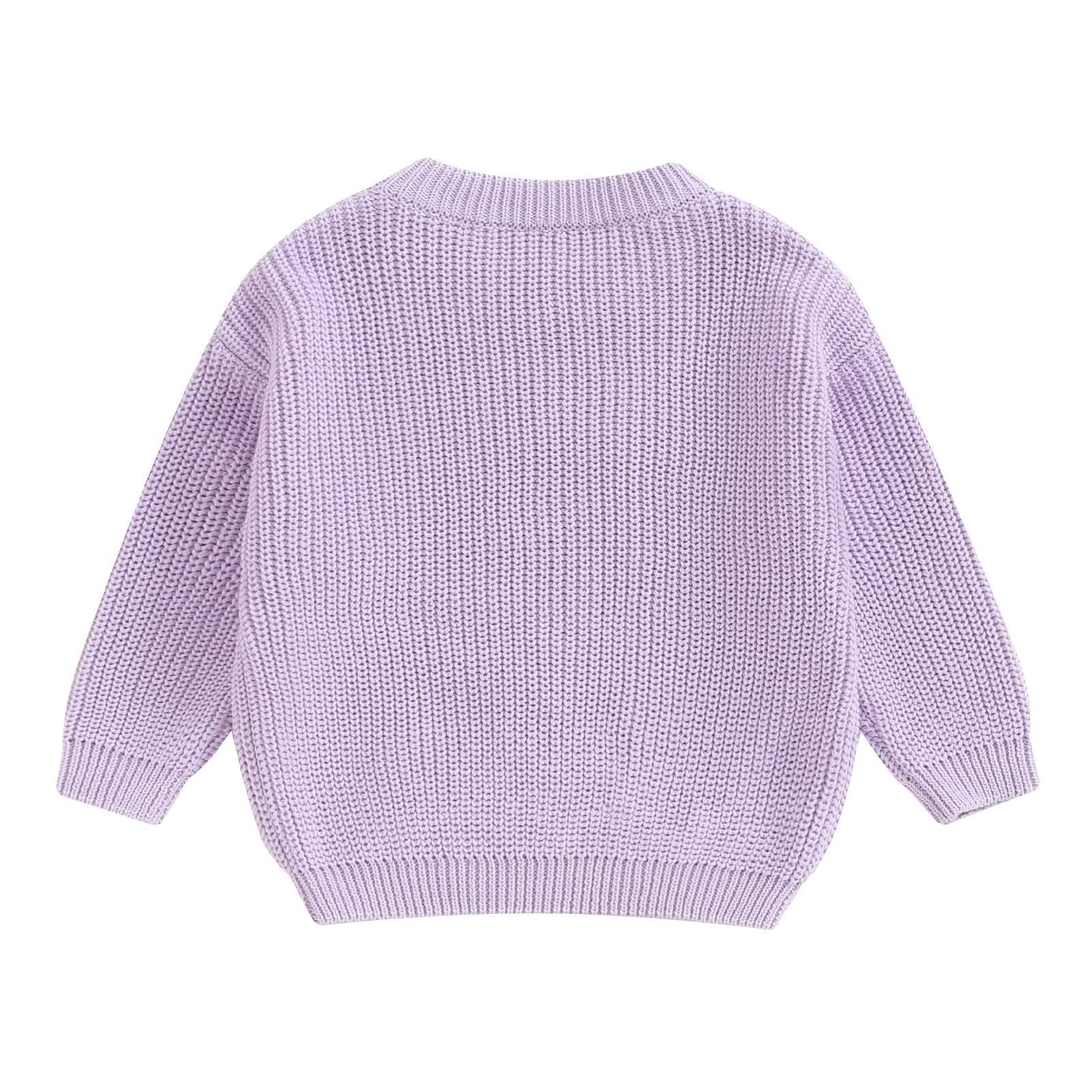 L&ieserram Baby Mädchen Gestrickt Pullover Jumper Neugeborenen Kinder Langarm Strickpullover Pulli Kleinkinder Kleidung Outfit Knitted Sweater Schwester 0-6 Jahre